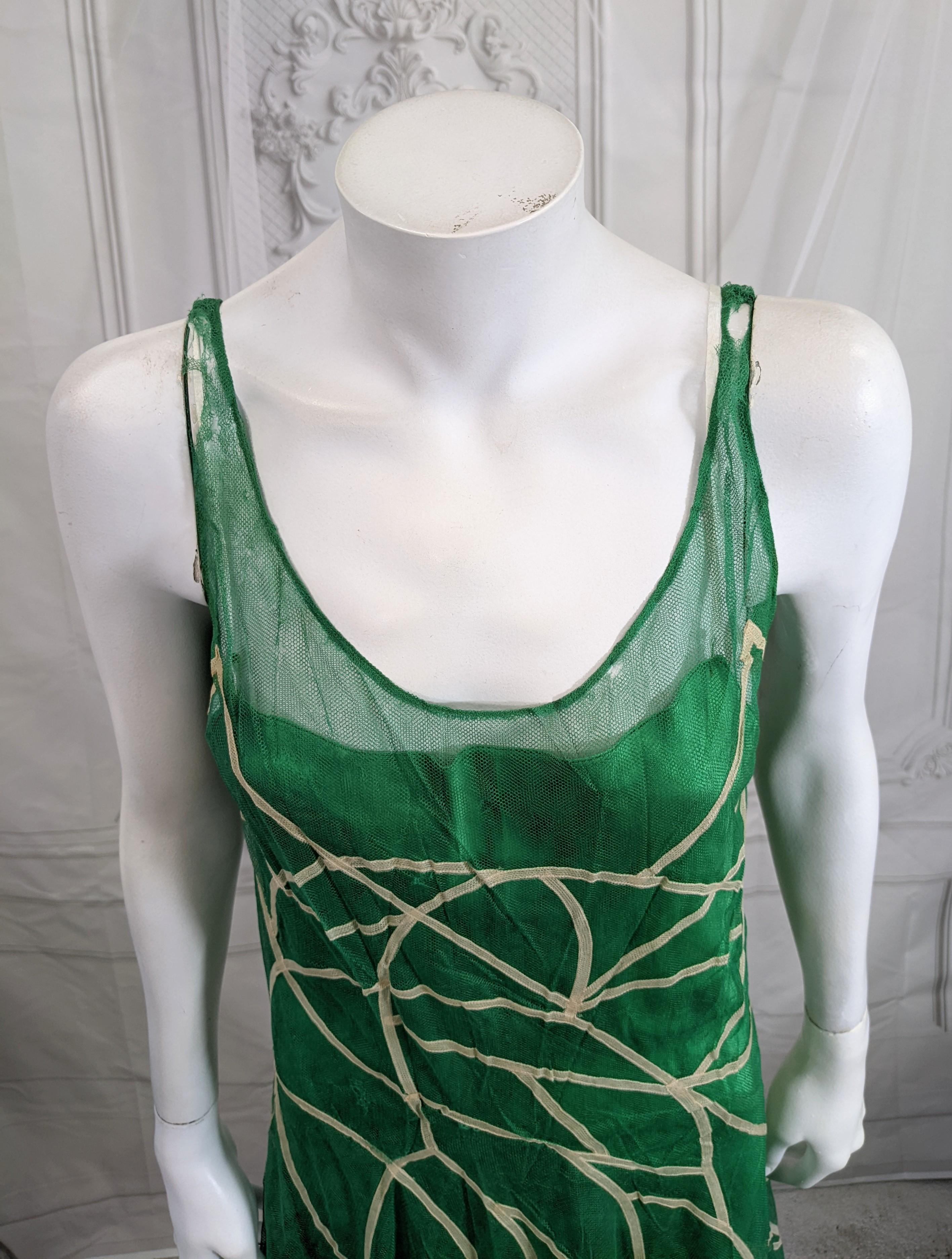 Rare Jeanne Lanvin Art Deco Tulle Gown For Sale 3