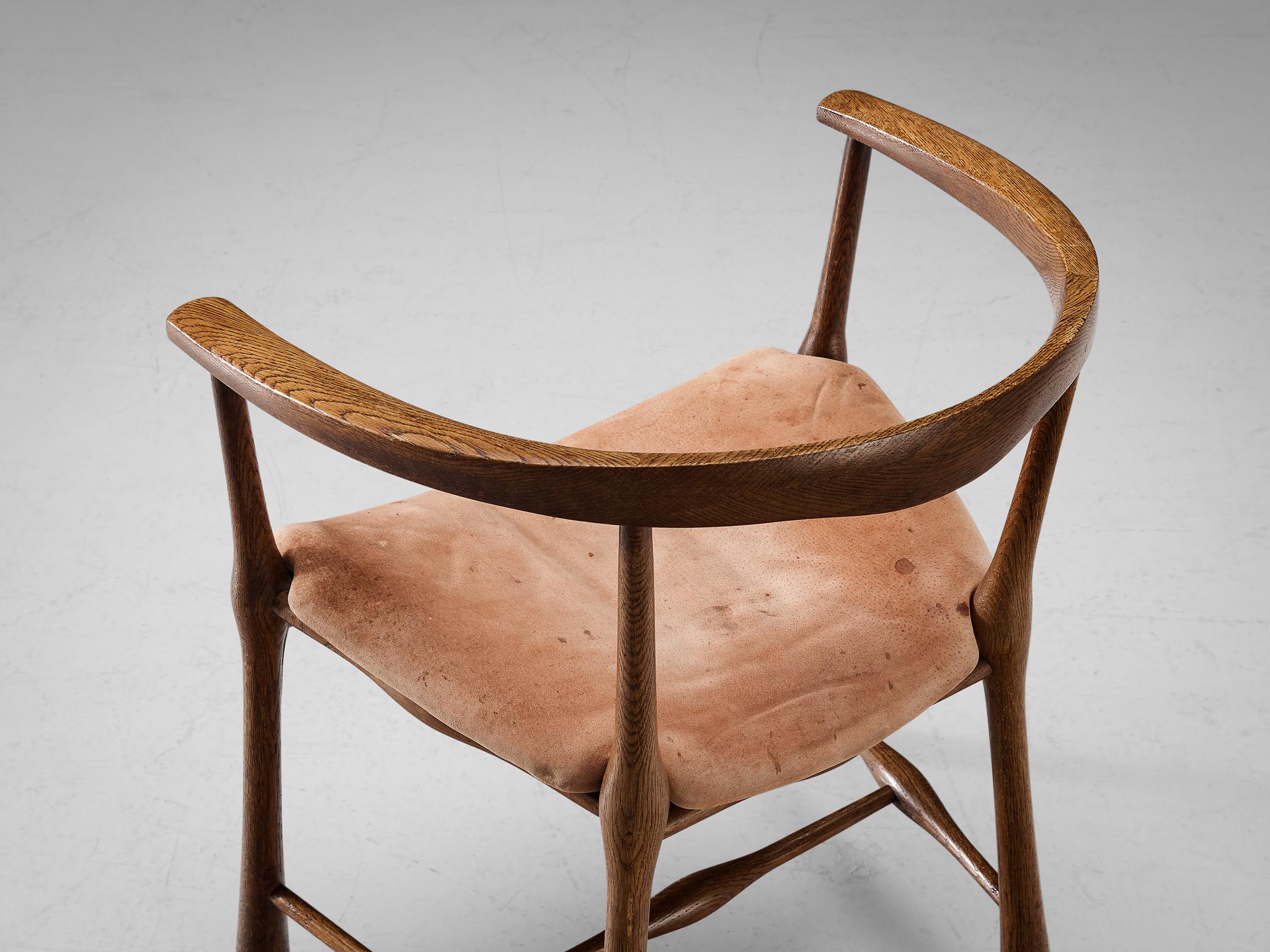 Raro set di quattro sedie da pranzo scultoree in Oak di Jens Harald Quistgaard in vendita 1