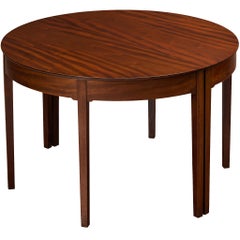 Table de salle à manger ronde rare en acajou, conçue par Jens Houmøller Klemmensen pour Peder Pedersen