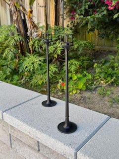 Rare Jens Quistgaard Dansk Iron Candle Holders, Denmark, c.1955