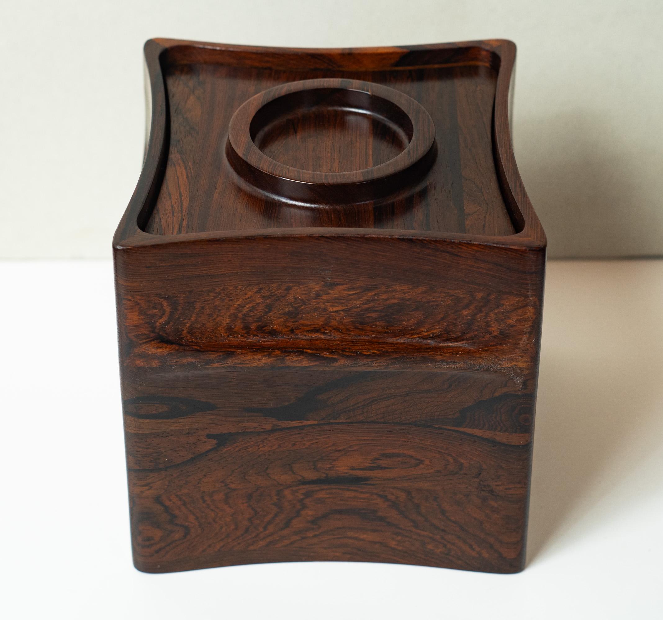 Mid-Century Modern Rare Jens Quistgaard for Dansk Denmark Solid Palisander Rosewood Ice Bucket For Sale