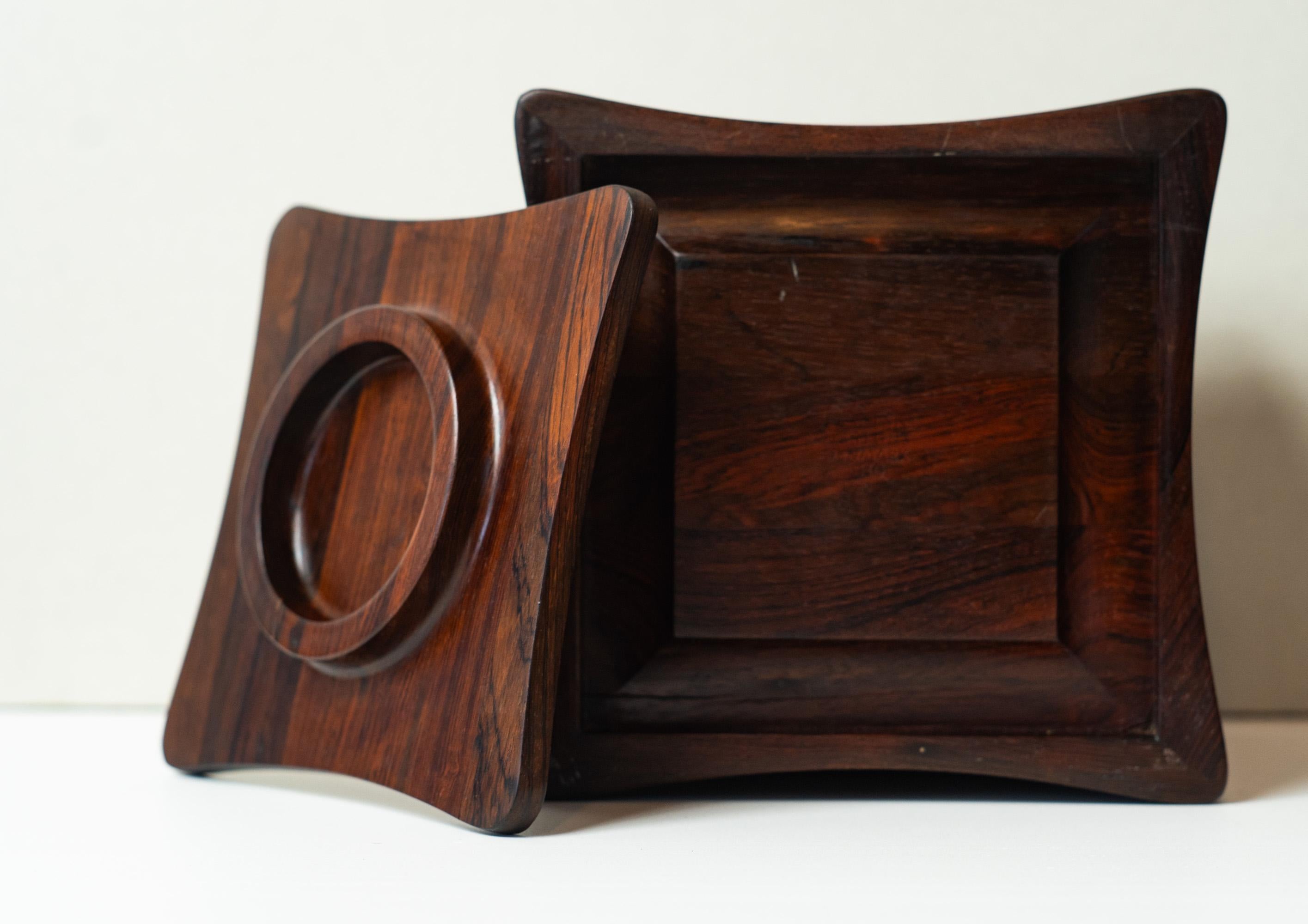 Rare Jens Quistgaard for Dansk Denmark Solid Palisander Rosewood Ice Bucket For Sale 1