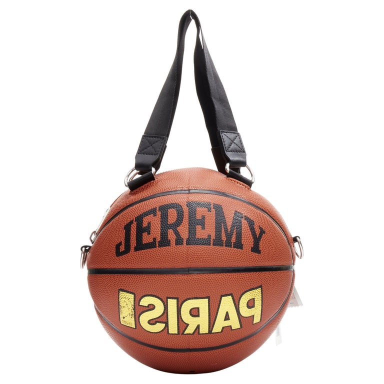 rare JEREMY SCOTT ADIDAS orange Basketball top handle crossbody bag