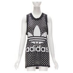 seltene JEREMY SCOTT ADIDAS Silber Dome beschlagene Logo Basketball Trikot Sz.32 M