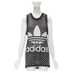 rare JEREMY SCOTT ADIDAS silver dome studded logo basketball jersey  Sz.32 M