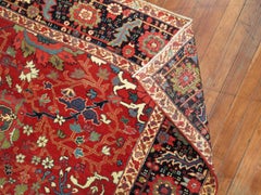 Tappeto persiano Heriz Serapi della Collezione Zabihi, raro e dai toni Jewell