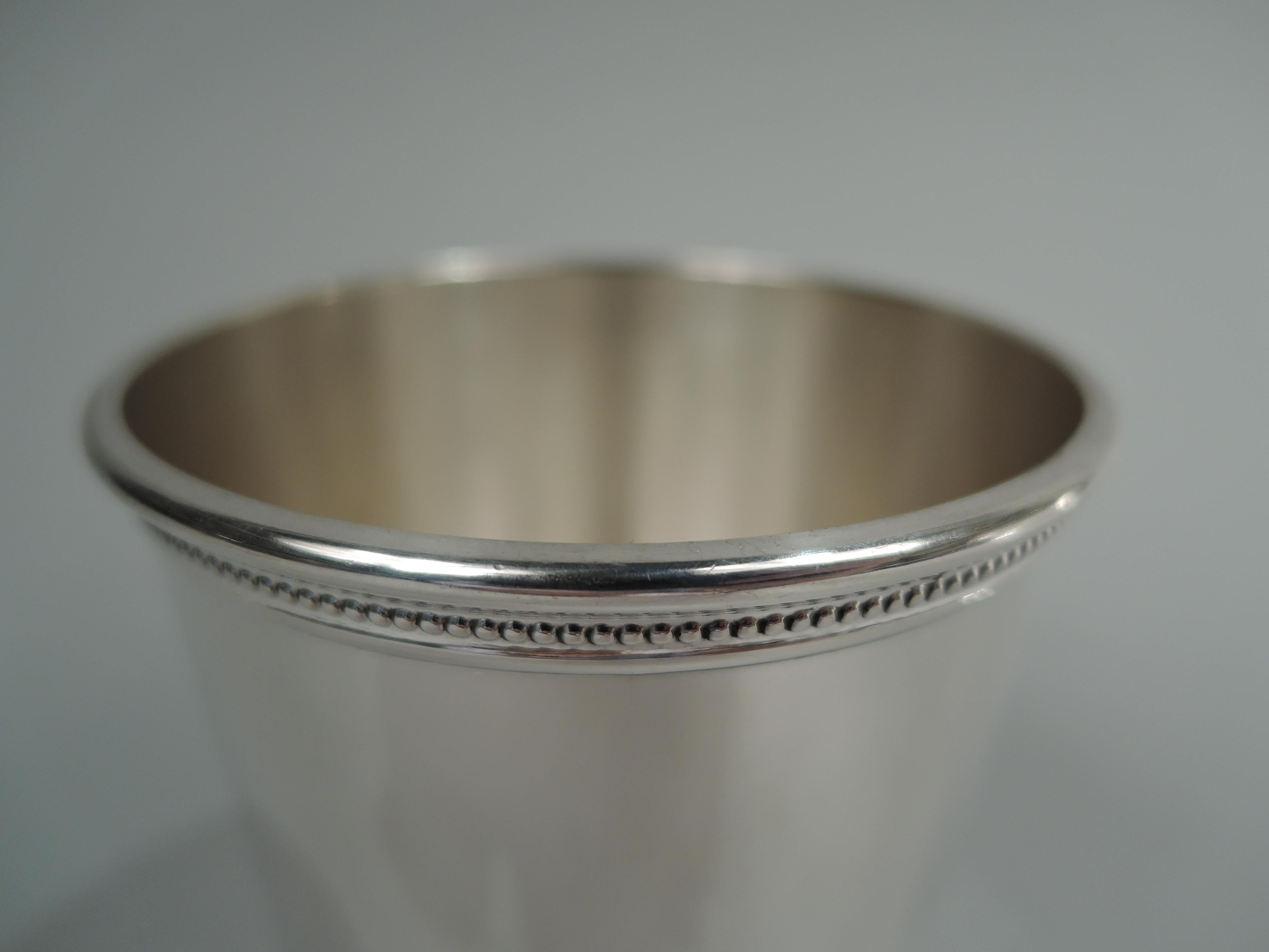 Modern Rare JFK-Era Sterling Silver Mint Julep Cup by Scearce of Kentucky