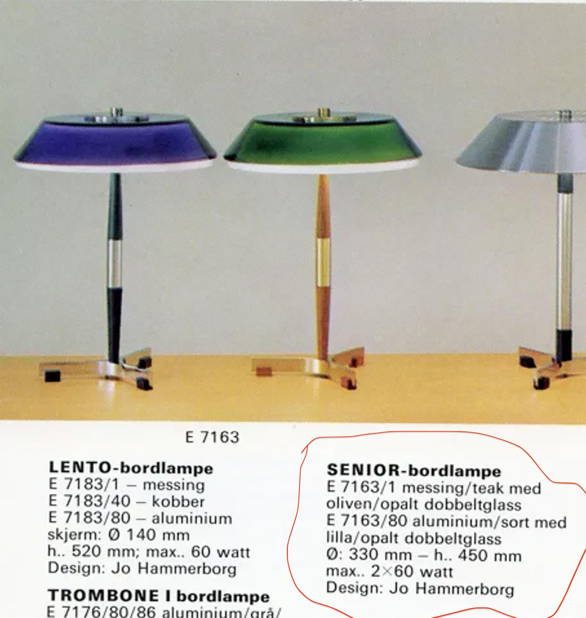 Rara lampada da tavolo Jo Hammerborg / Fog & Mørup Model No. in vendita 2
