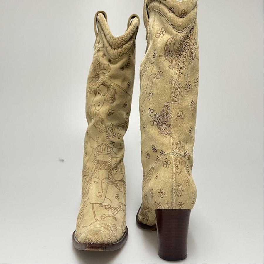 Brown Rare John Galliano Santiags For Sale