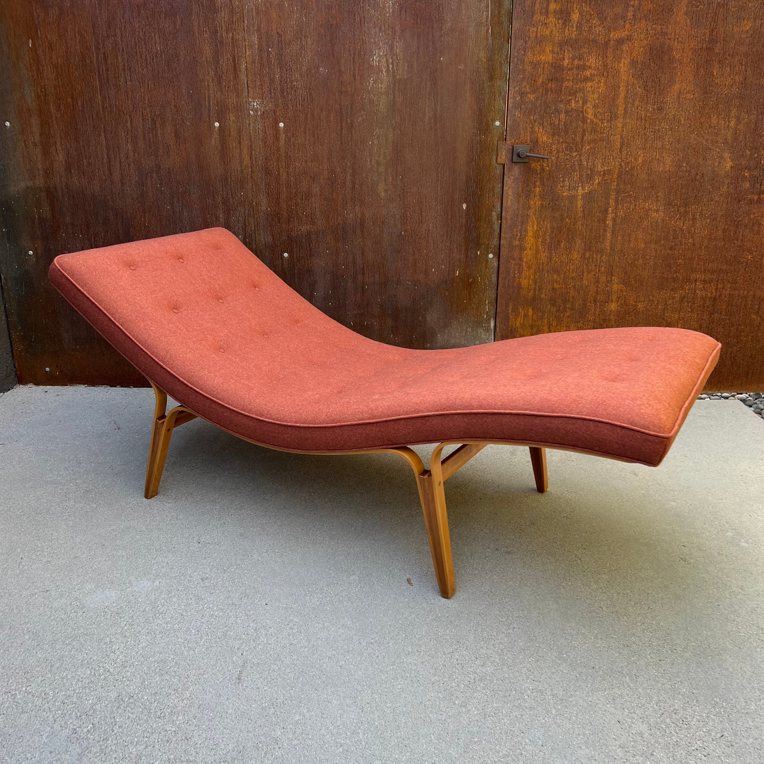 American Rare John Kapel Chaise Lounge Chair c1950s California