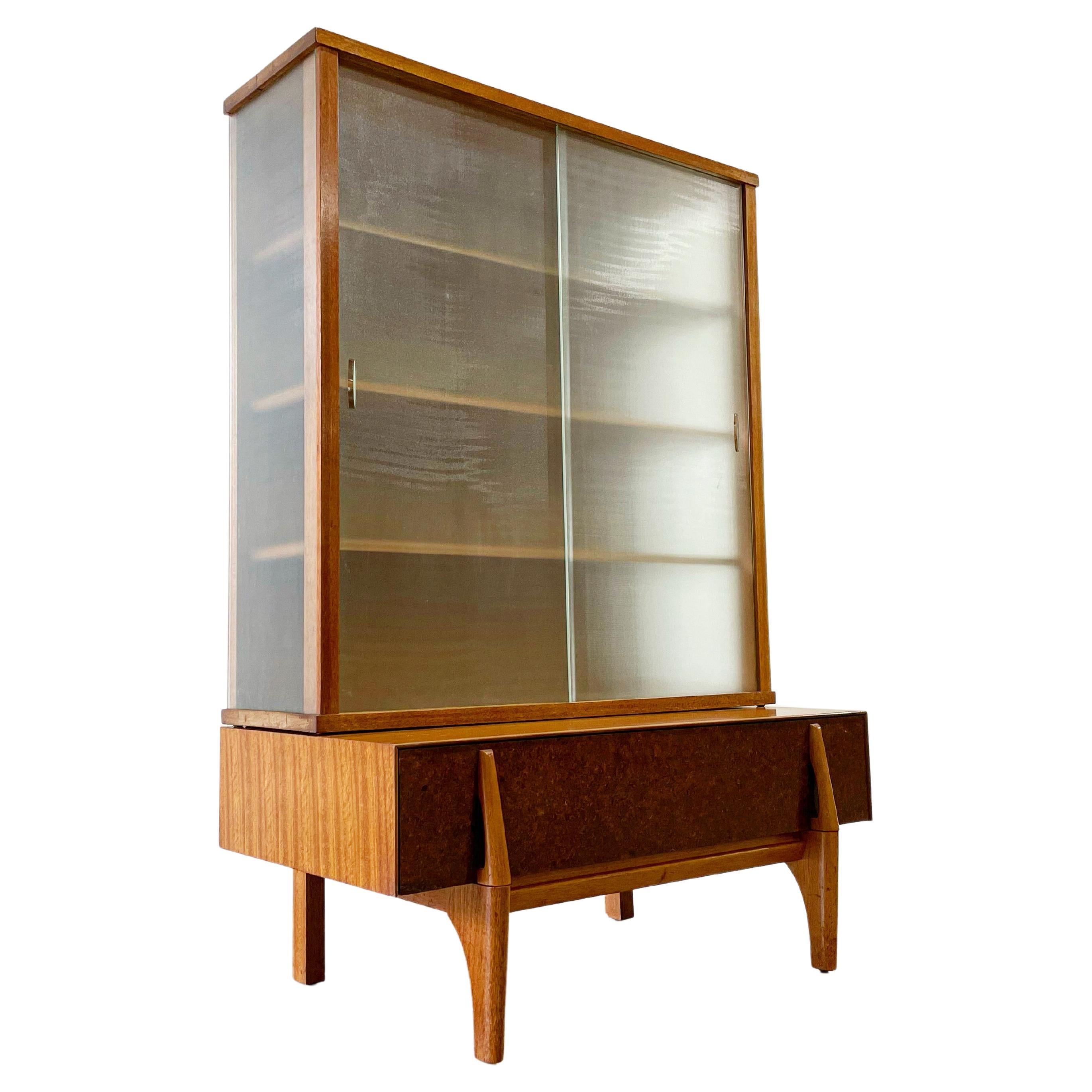 Rare John Keal for Brown Saltman Midcentury Vitrine Wall Unit Display Case 3