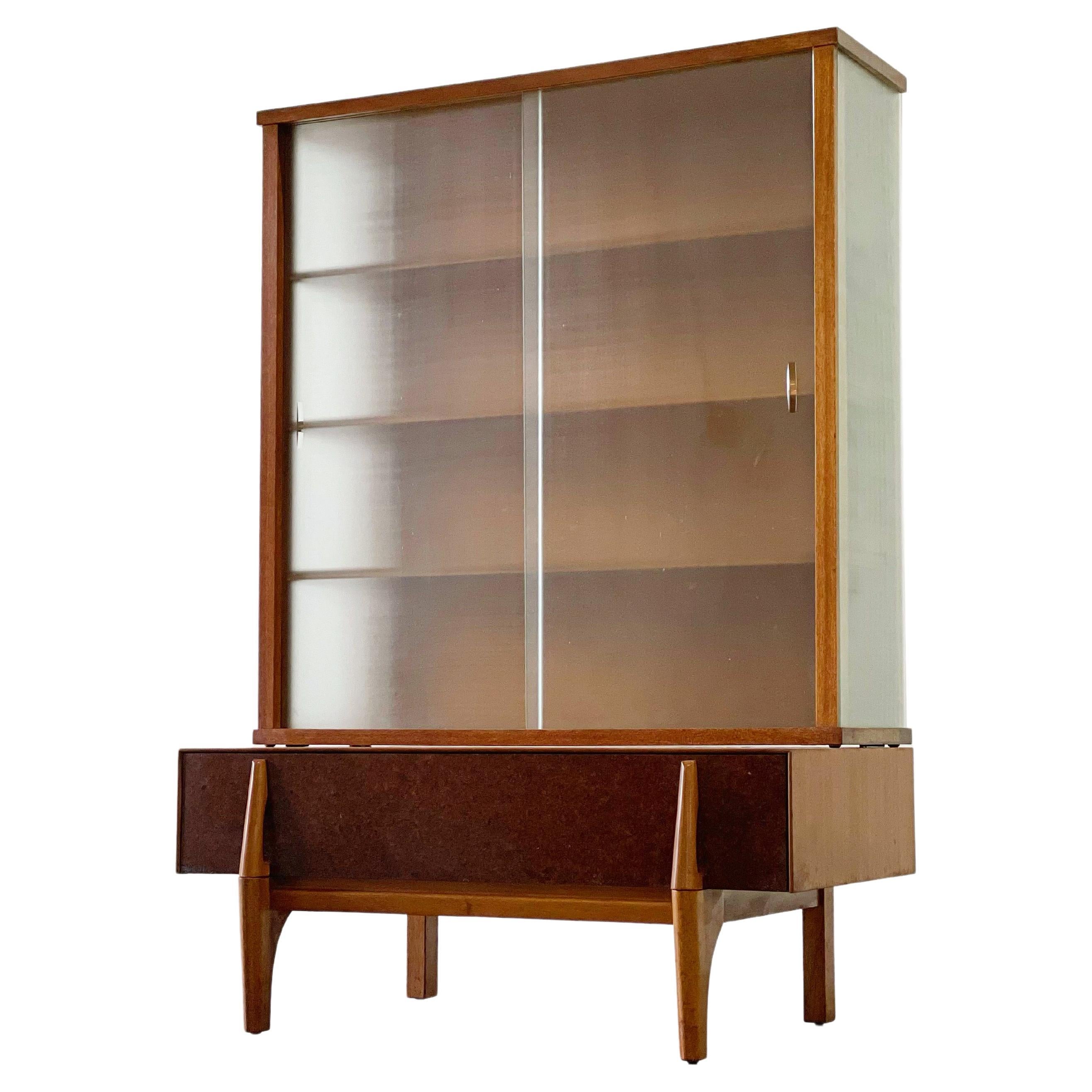 Rare John Keal for Brown Saltman Midcentury Vitrine Wall Unit Display Case 4