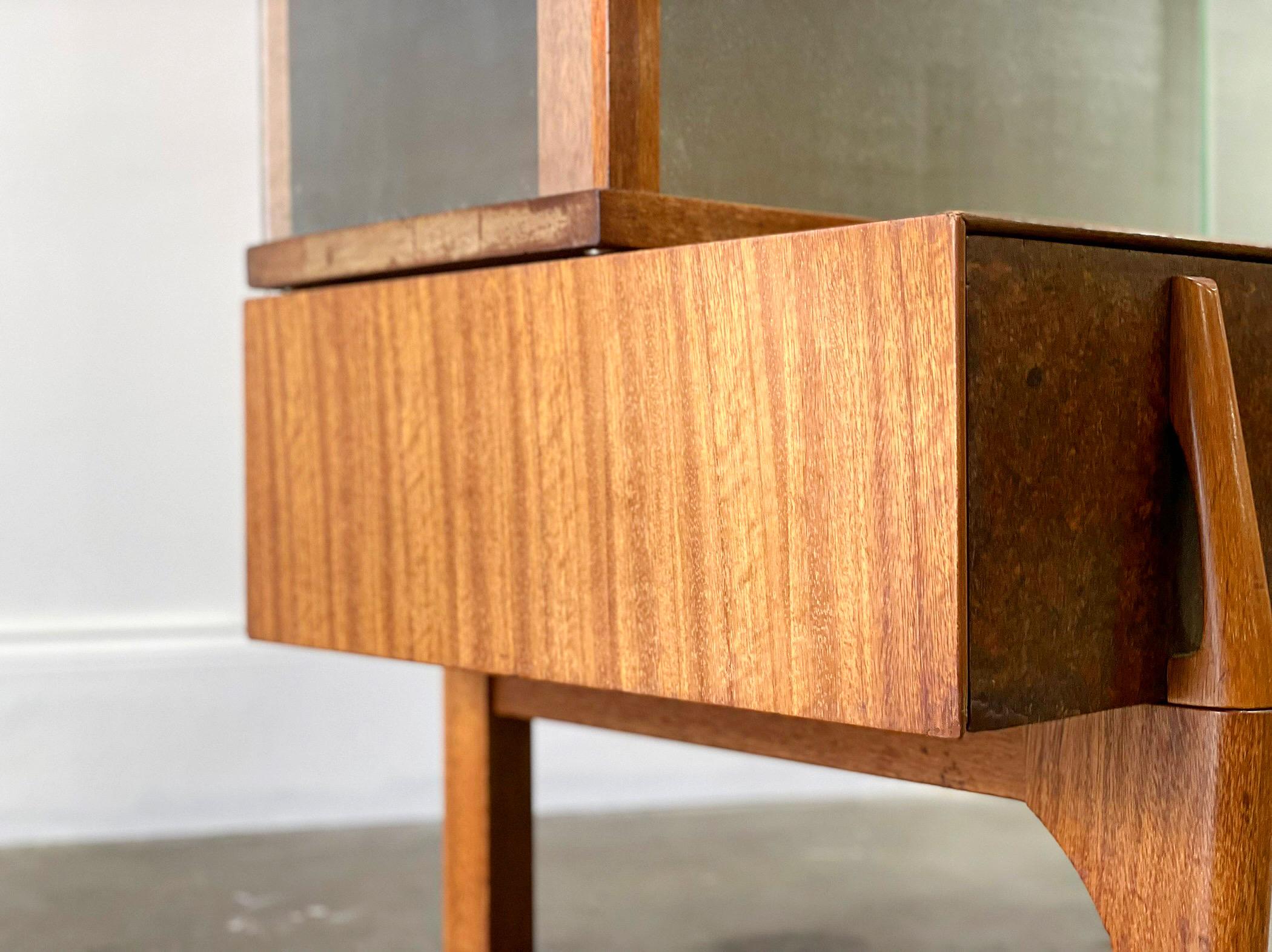 Mid-20th Century Rare John Keal for Brown Saltman Midcentury Vitrine Wall Unit Display Case