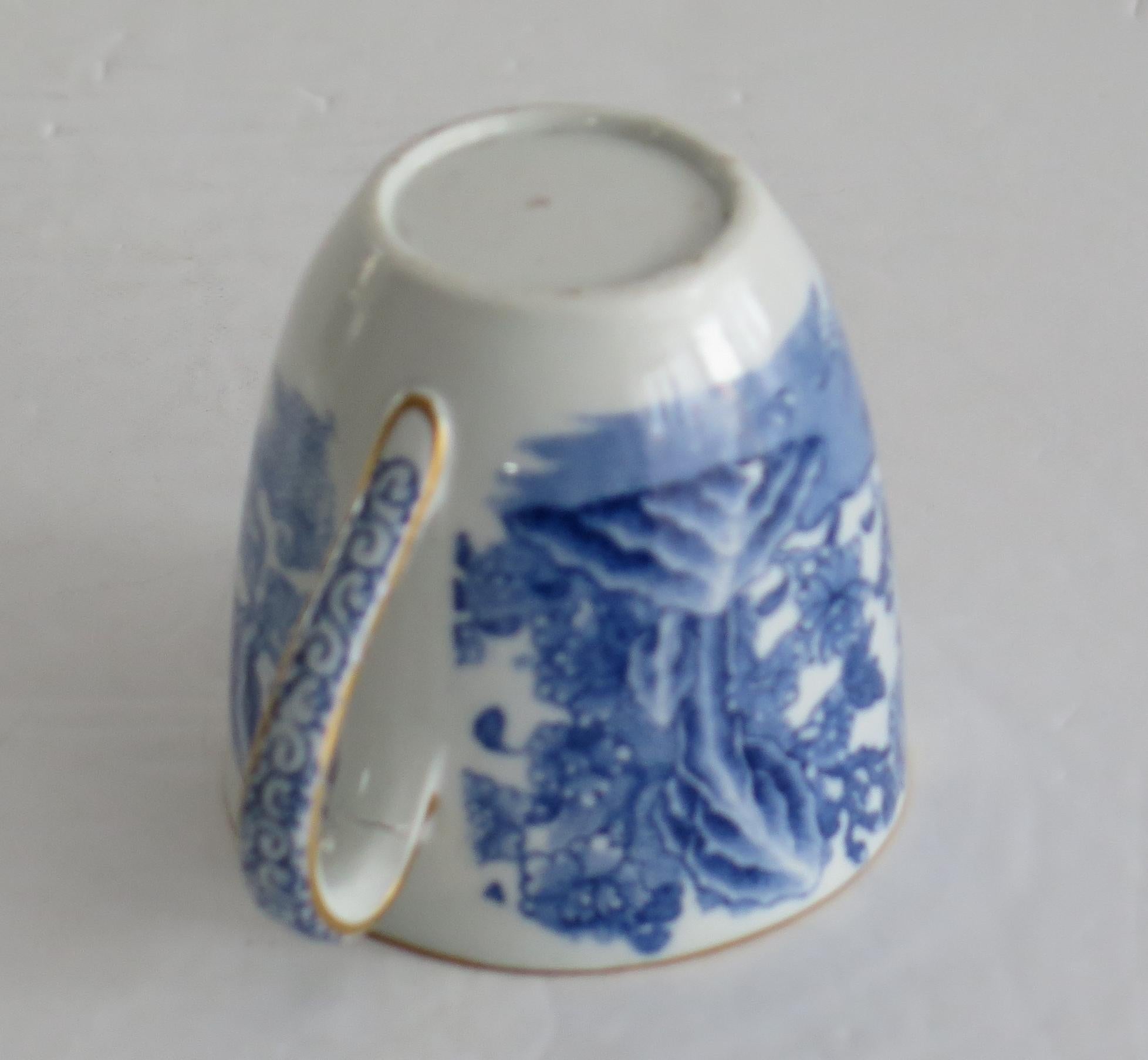 Rare tasse et soucoupe en porcelaine John Turner à motif voyageur, vers 1795 en vente 3