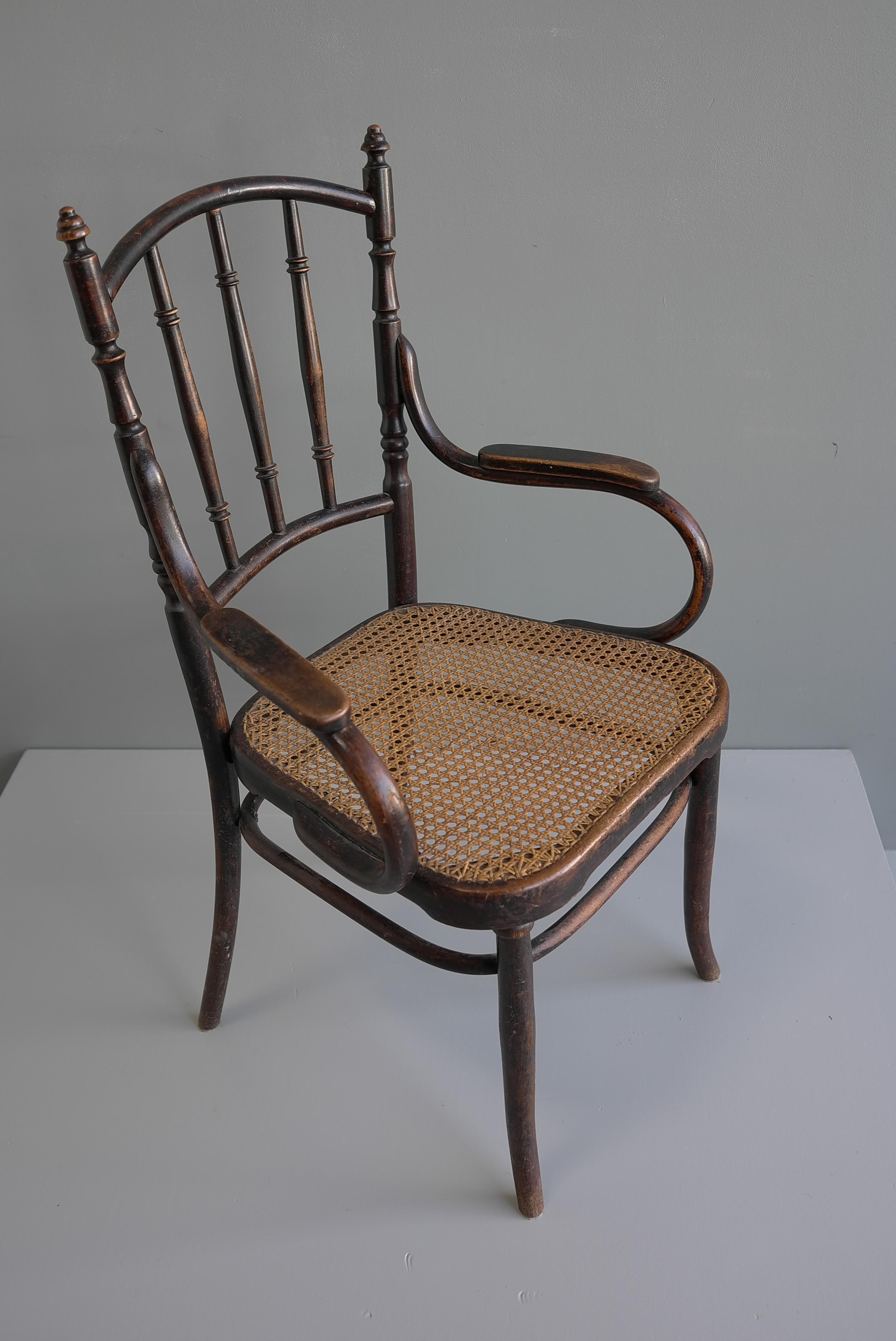 Early 20th Century Rare Josef Hoffmann Chair for Mundus Vienna Austria 1907-1914 For Sale