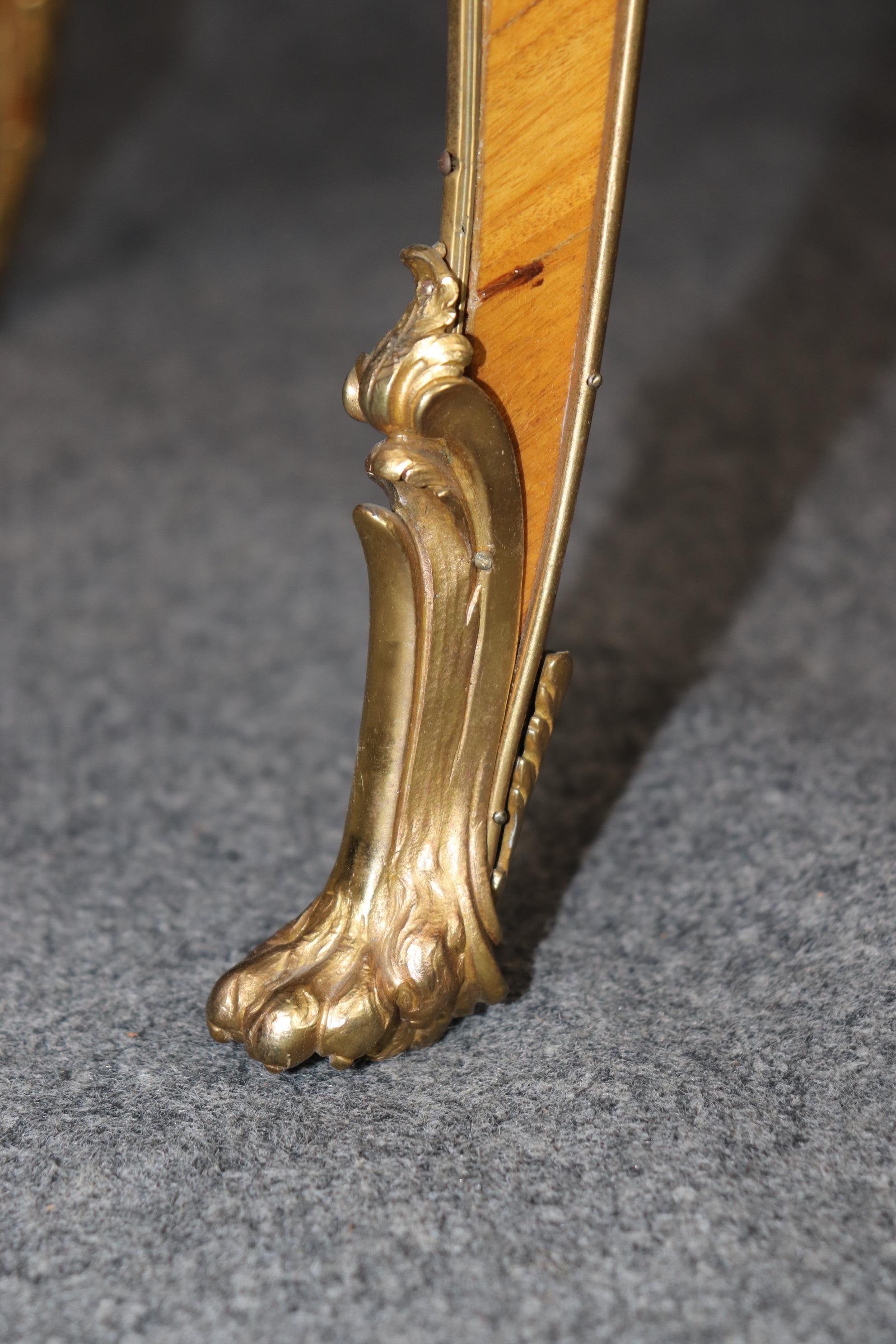 Seltener Joseph Emmanuel Zwiener Marmorplatte Dore' Bronzemontierter Louis XV.-Schreibtisch mit Marmorplatte im Angebot 8