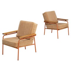 Rare chaise longue Jørgen Magnussen pour Peder Pedersen en mohair Pierre Frey