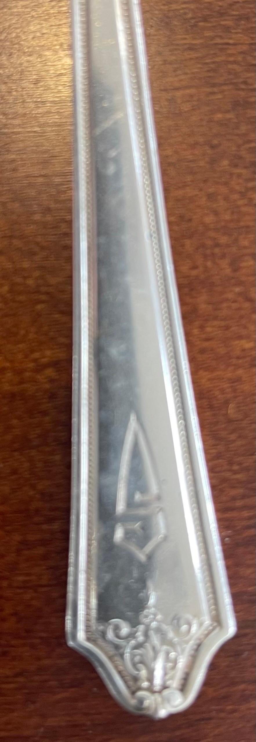 Rare J.S. & Co. International Silver Sterling Silver Flatware Set 90 Pieces 3