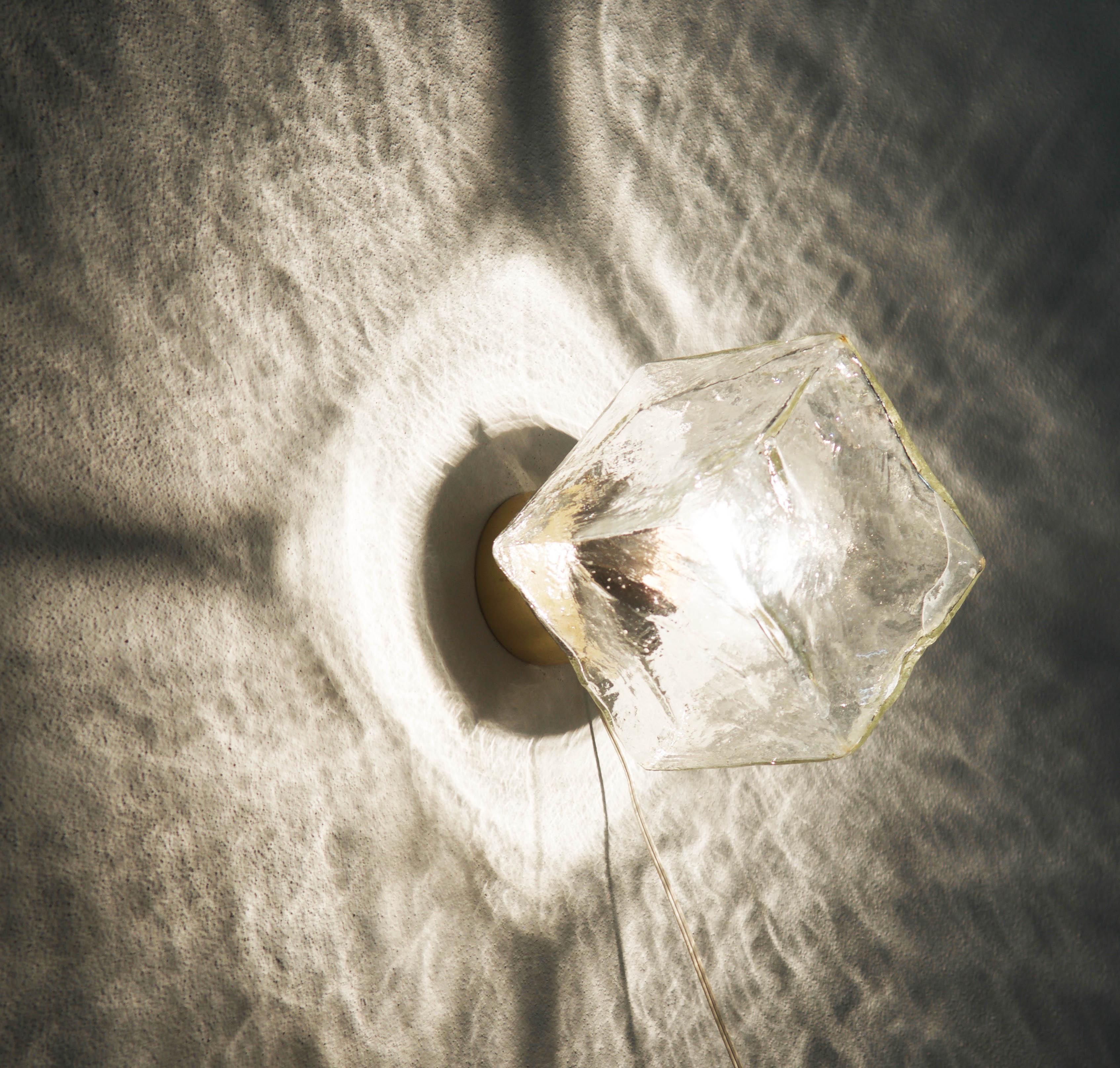 Rare J.T. Kalmar Cube Flush Mount Lamp or Wall Mount, Sconces 5