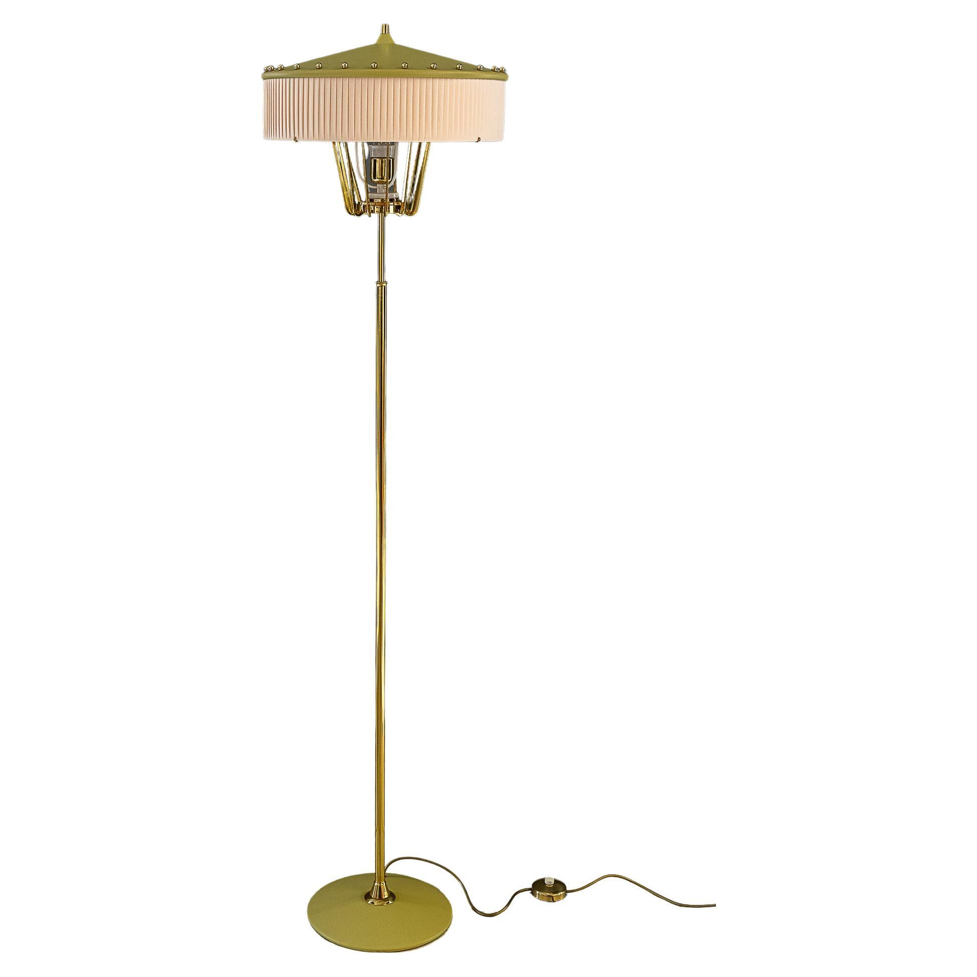 Rare J.T. Kalmar floor lamp vienna around 1950s For Sale