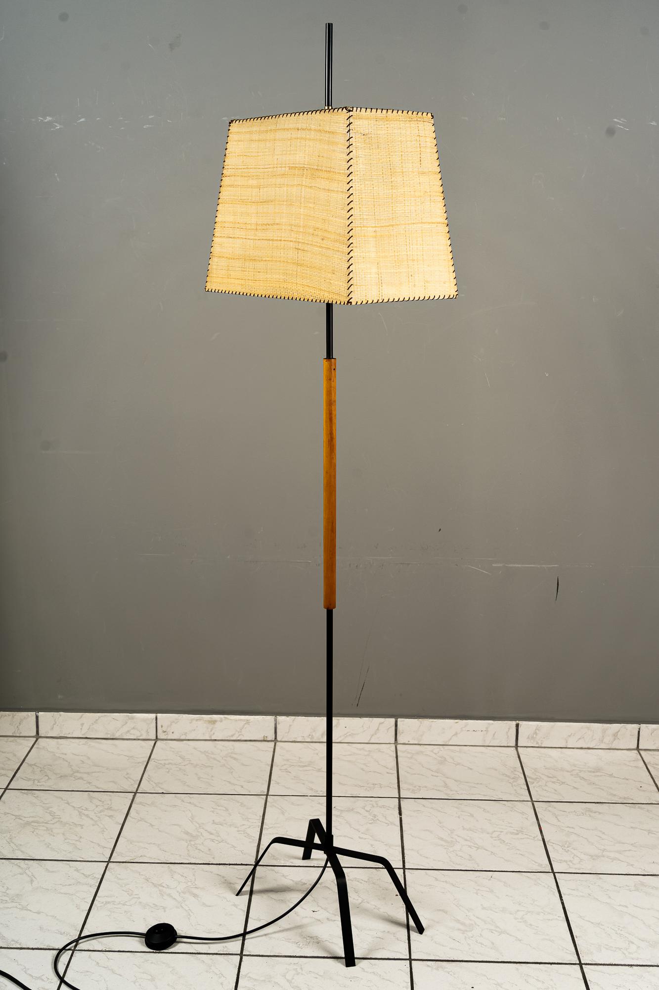 Rare J.T.Kalmar Floor Lamp with Original Shade Vienna Around 1950s For Sale 5