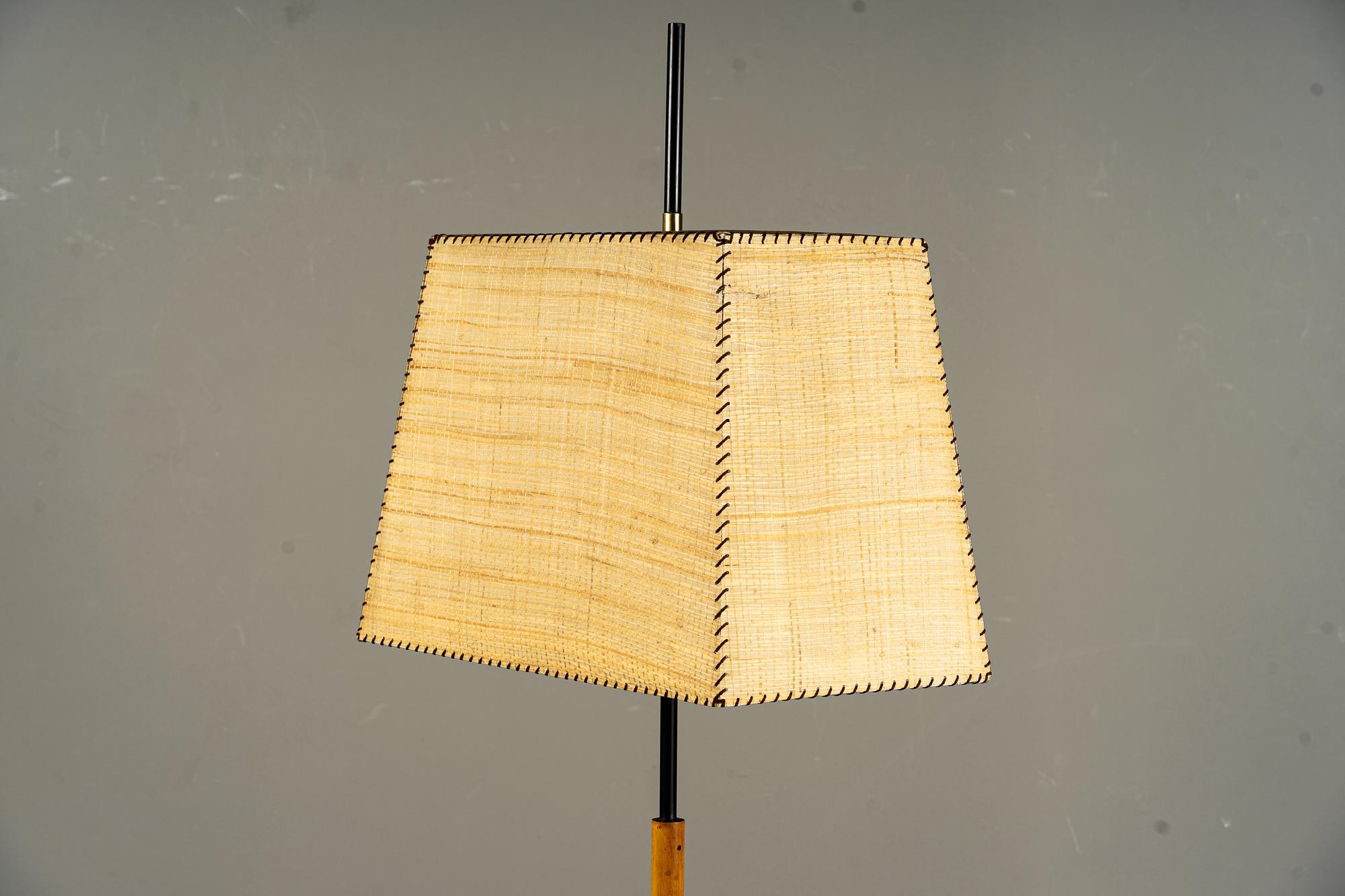 Rare J.T.Kalmar Floor Lamp with Original Shade Vienna Around 1950s For Sale 6