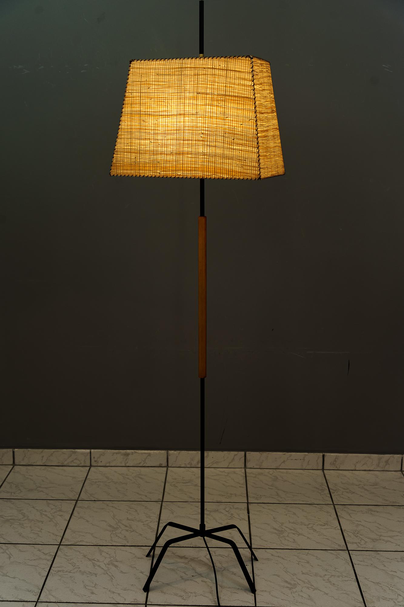 Rare J.T.Kalmar Floor Lamp with Original Shade Vienna Around 1950s For Sale 8