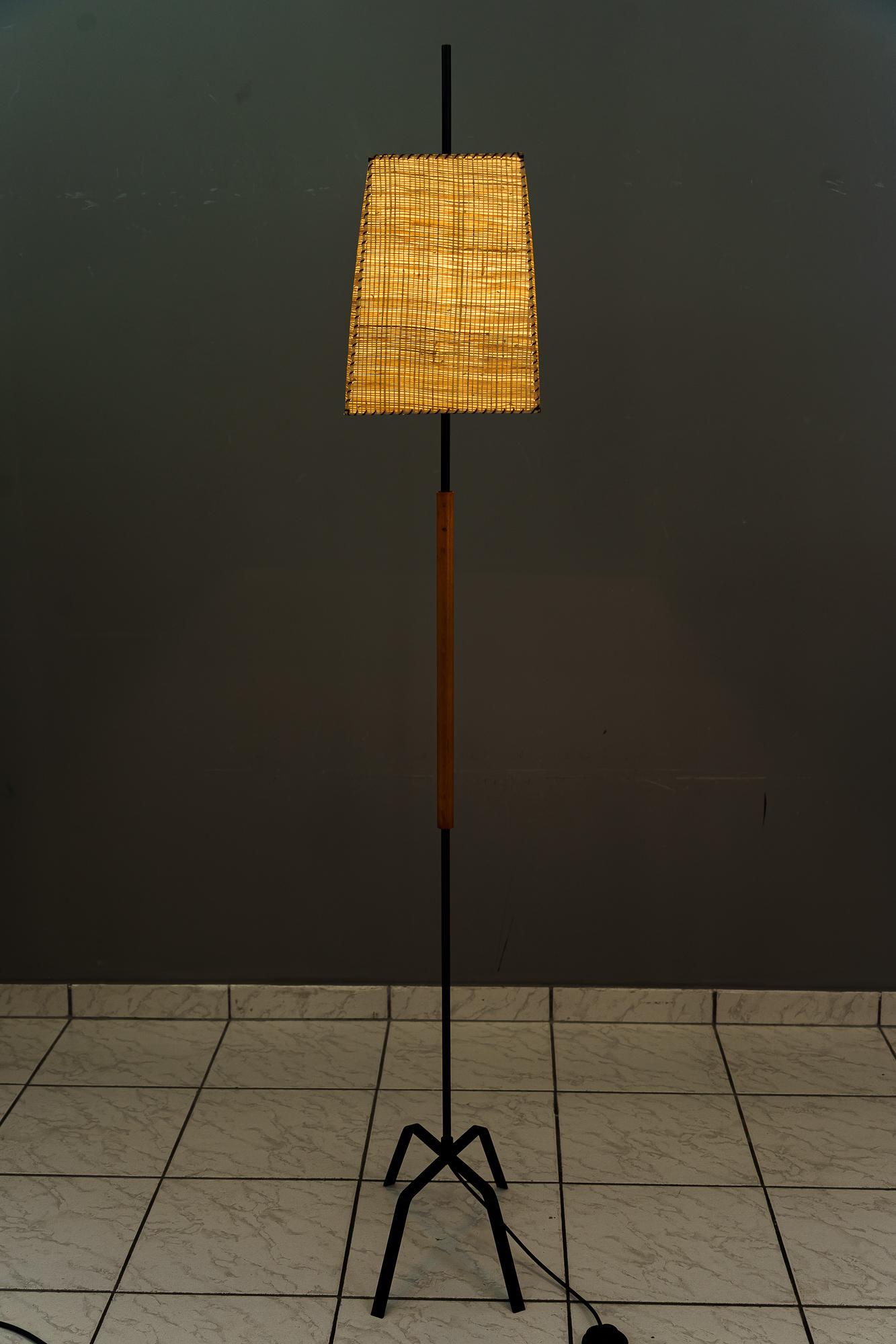 Rare J.T.Kalmar Floor Lamp with Original Shade Vienna Around 1950s For Sale 10