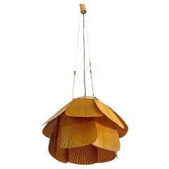 Rare "Ju-Yon" Uchiwa Pendant Light by Ingo Maurer for Design M, 1970s