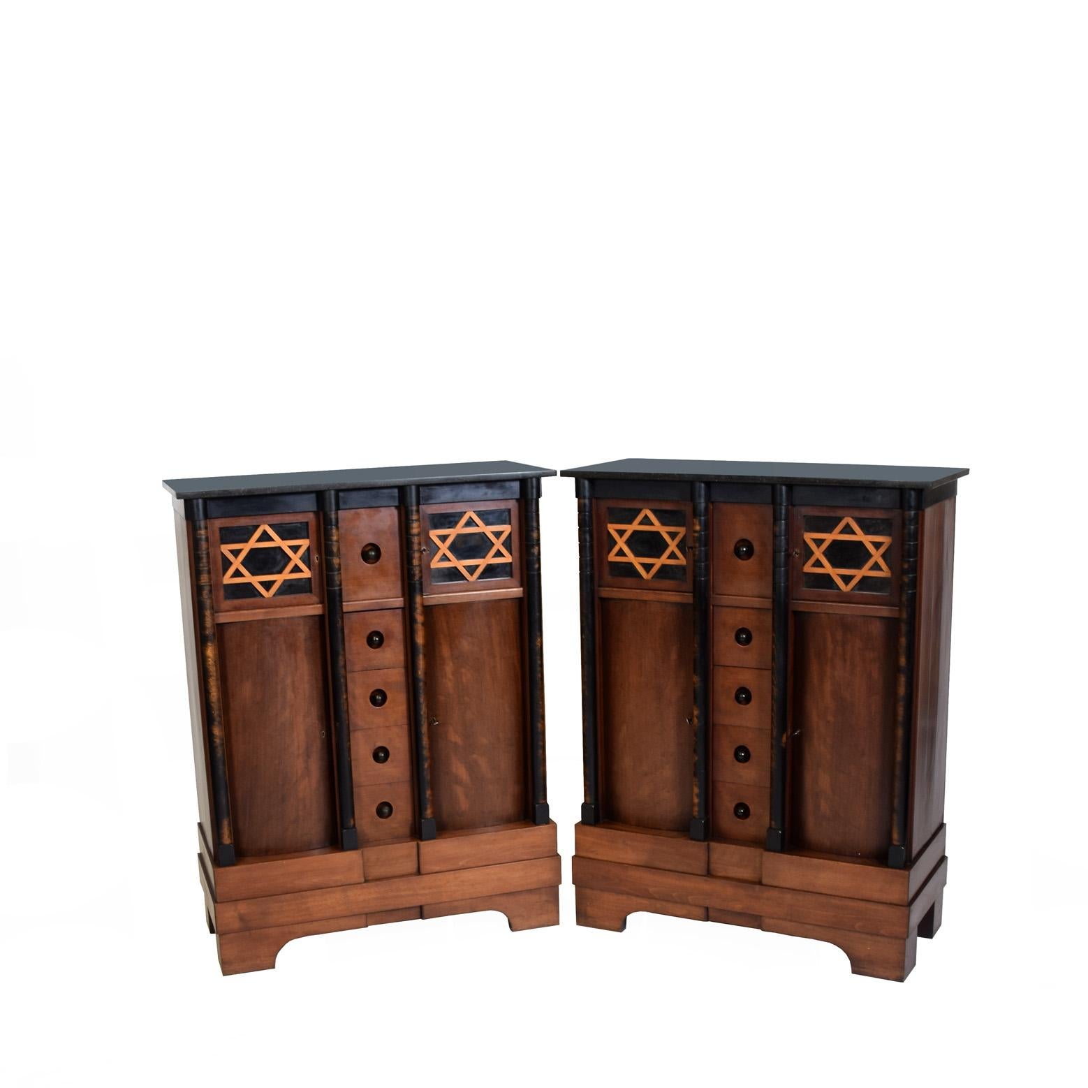 Rare Judaica Suite Unique Dining Room By Lysberg & Hansen For Sale 5