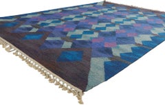 Seltener Judith Johansson Vintage Schwedischer Rollakan Teppich, Fönstret