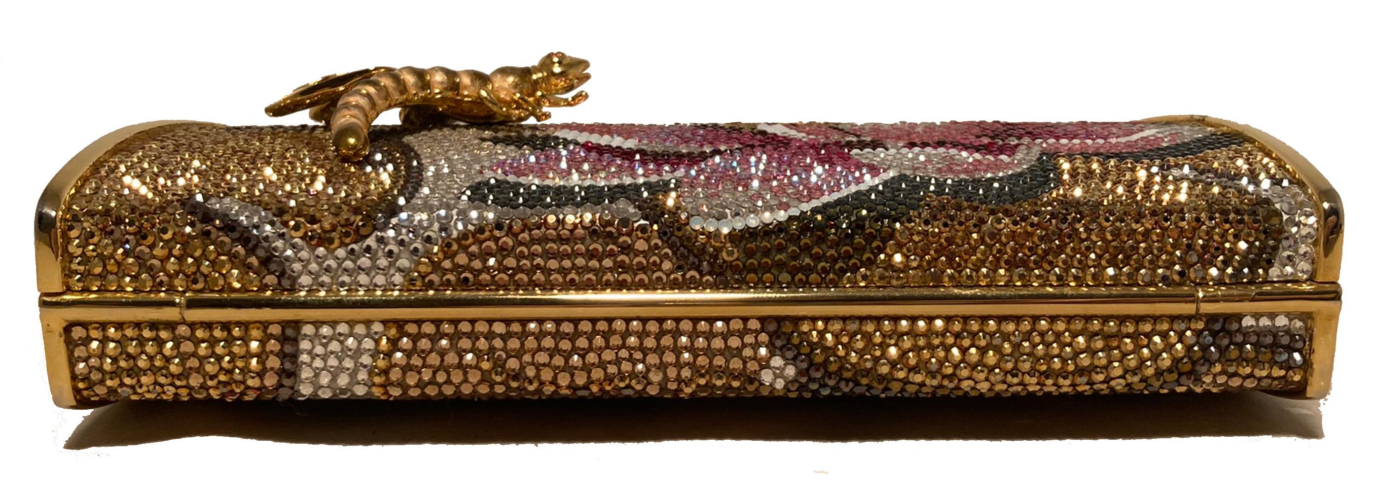 Women's RARE Judith Leiber 45th Anniversary Dragonfly Swarovski Crystal Minaudiere