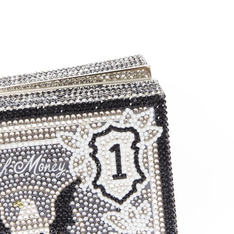 rare JUDITH LEIBER COUTURE Stack Of Cash Billion rhinestone crystals clutch  bag For Sale at 1stDibs