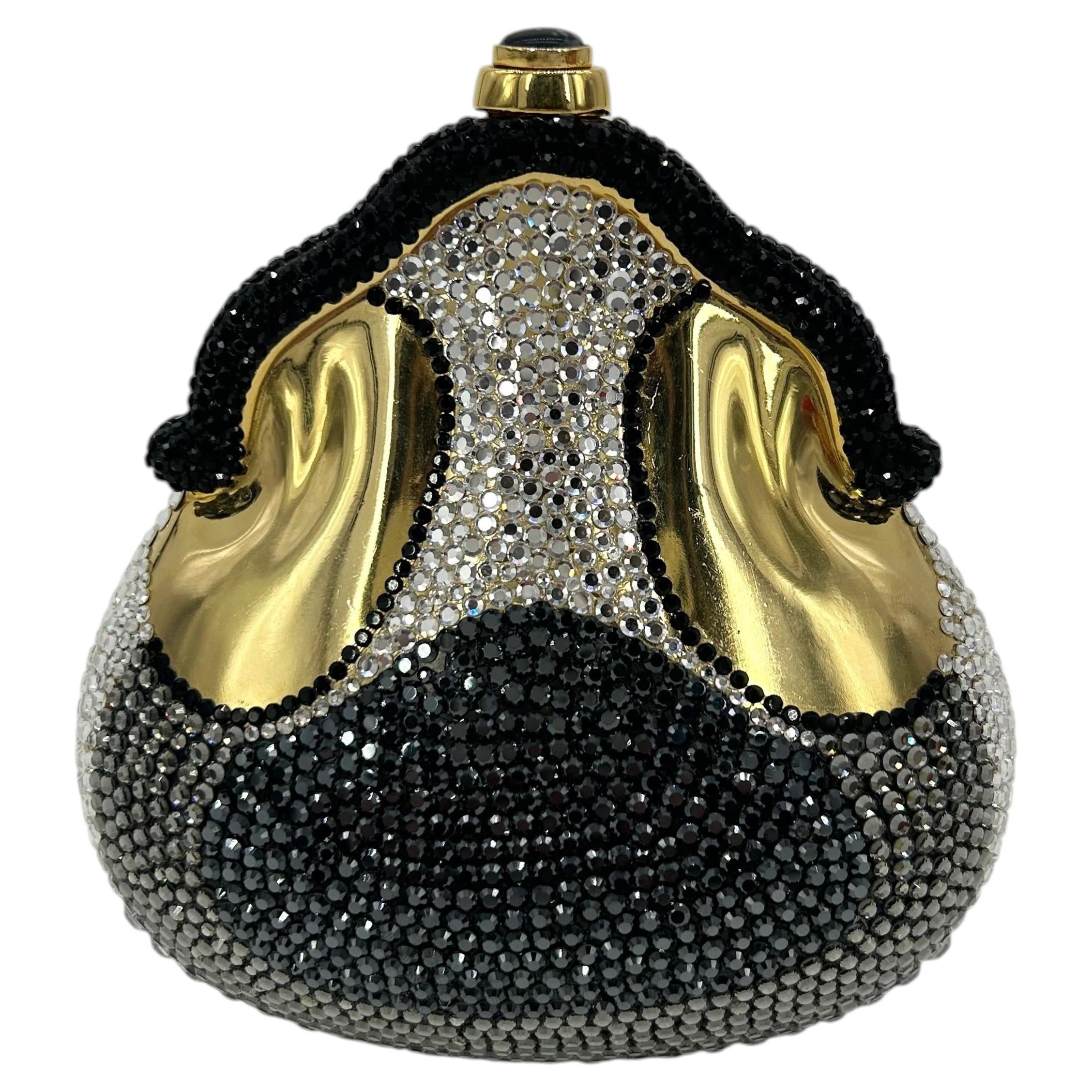 Rare Judith Leiber Swarovski Crystal Chatelaine Minaudiere Production Sample