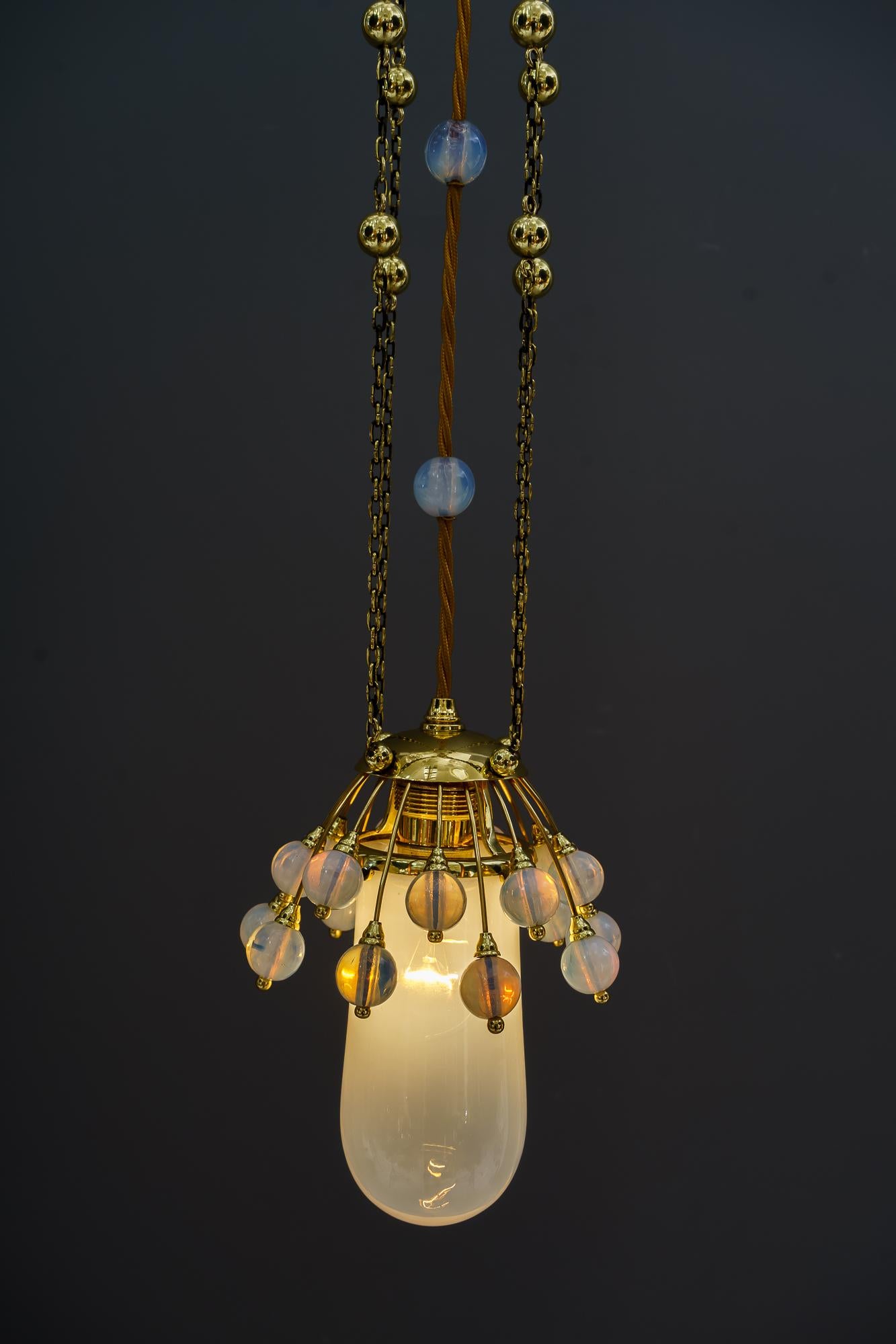 Lacquered Rare Jugendstil Pendant, Vienna, 1910s