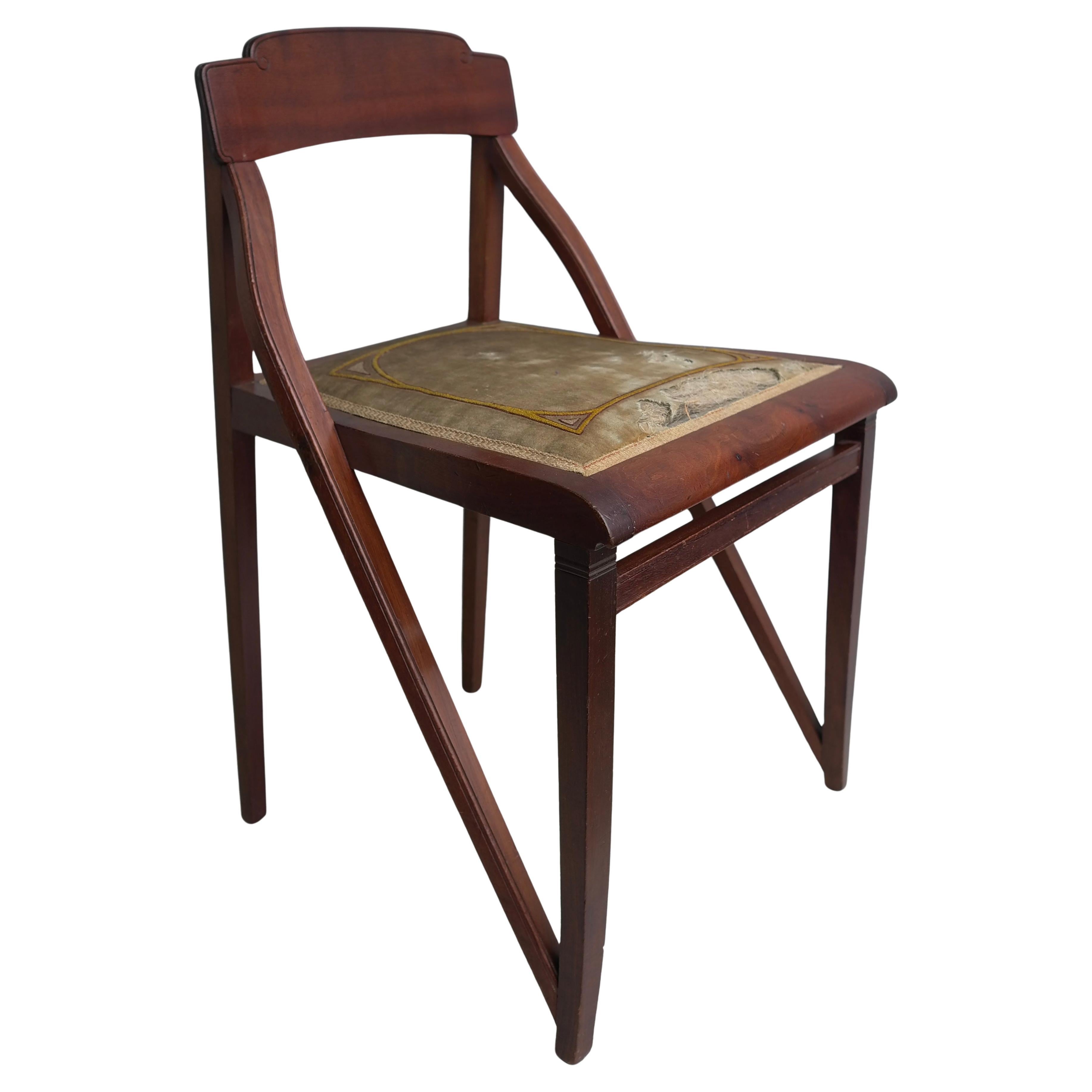 Rare Jugenstil Side Chair Attributed Richard Riemerschmid Germany ca 1899