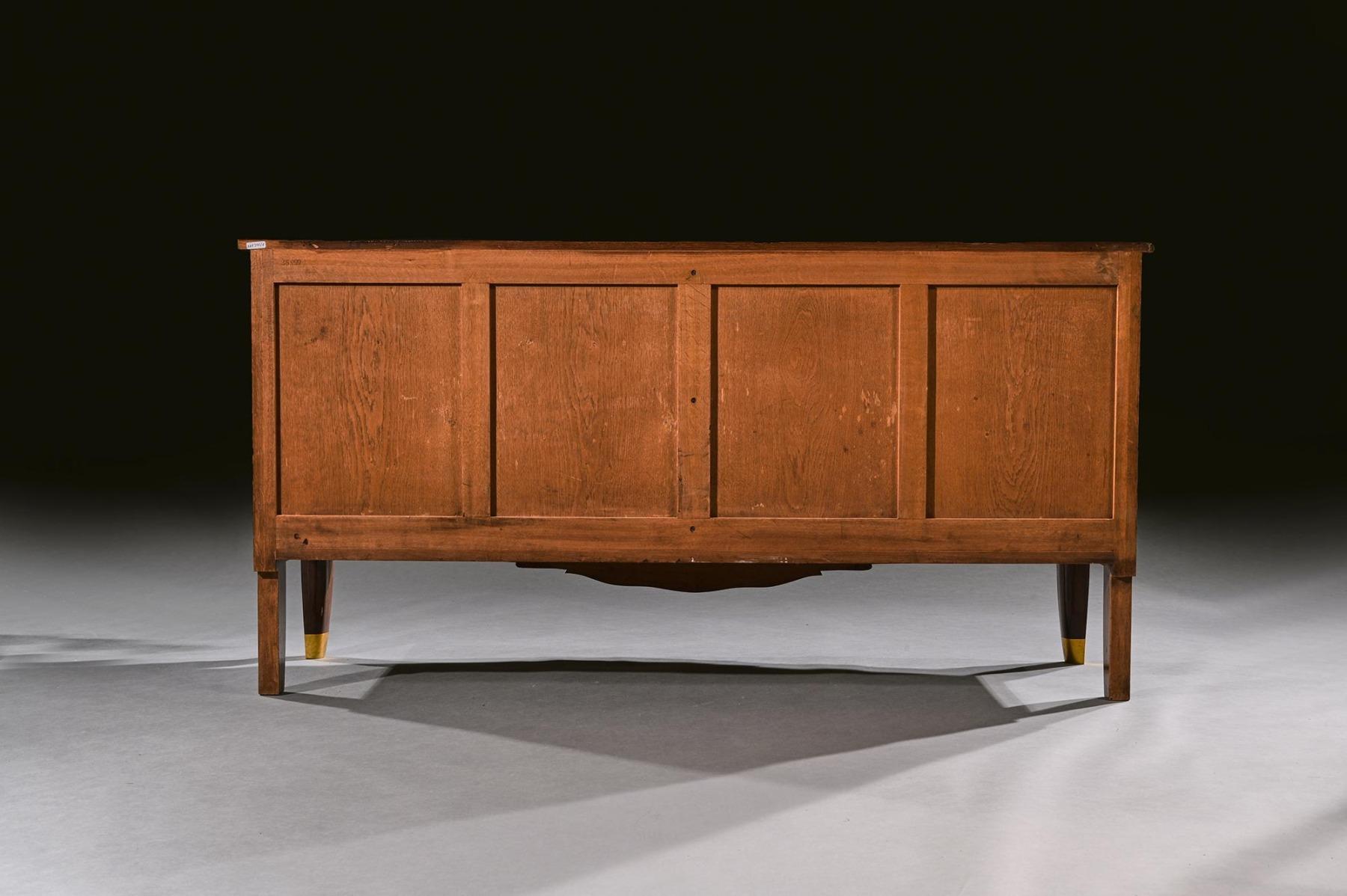 Mid-20th Century Rare Jules Leleu Art Deco Palisander and Marquetry Mother of Pearl Sideboard