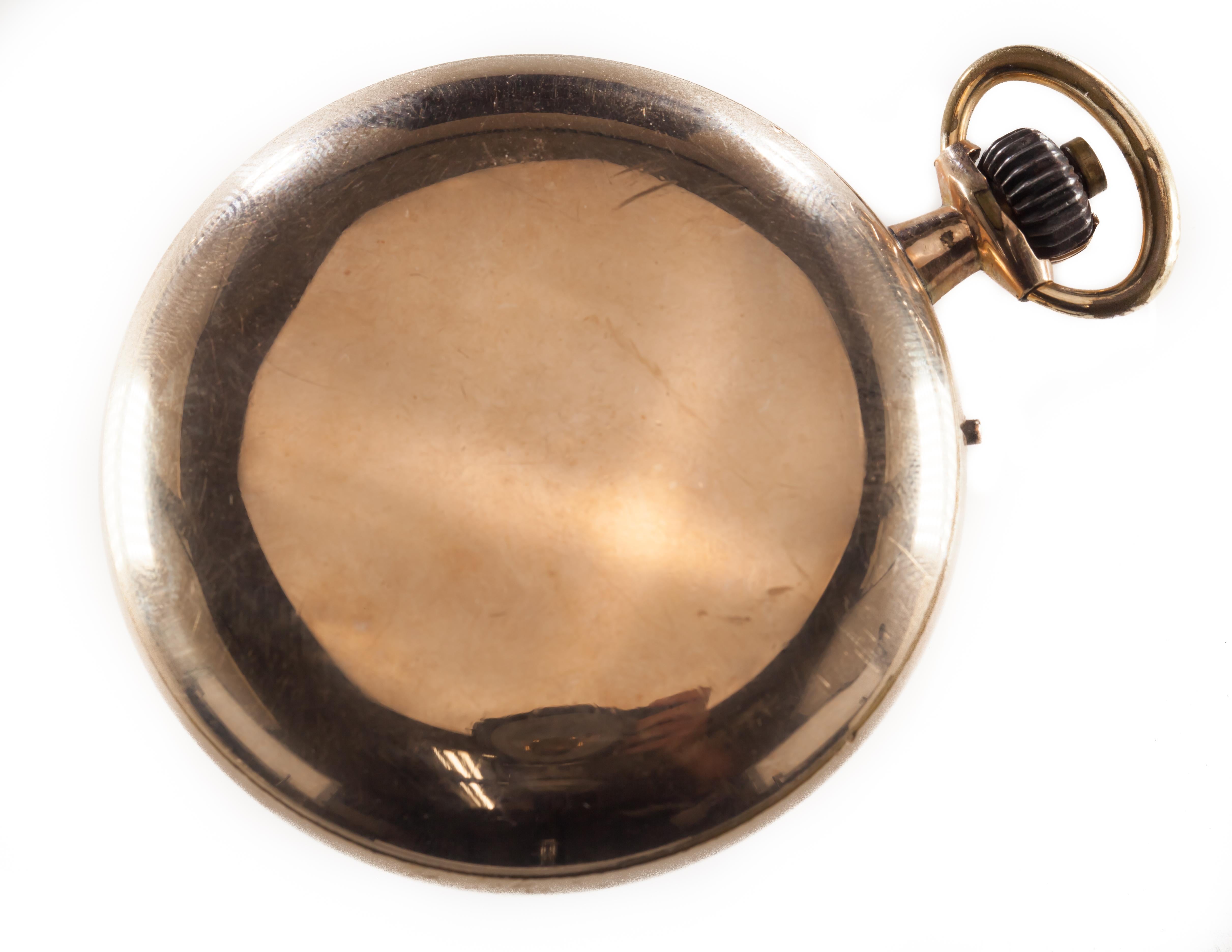  Jules Mathey Locle Rare montre à gousset chronographe à seconde fente fendue et remplie d'or Pour hommes 