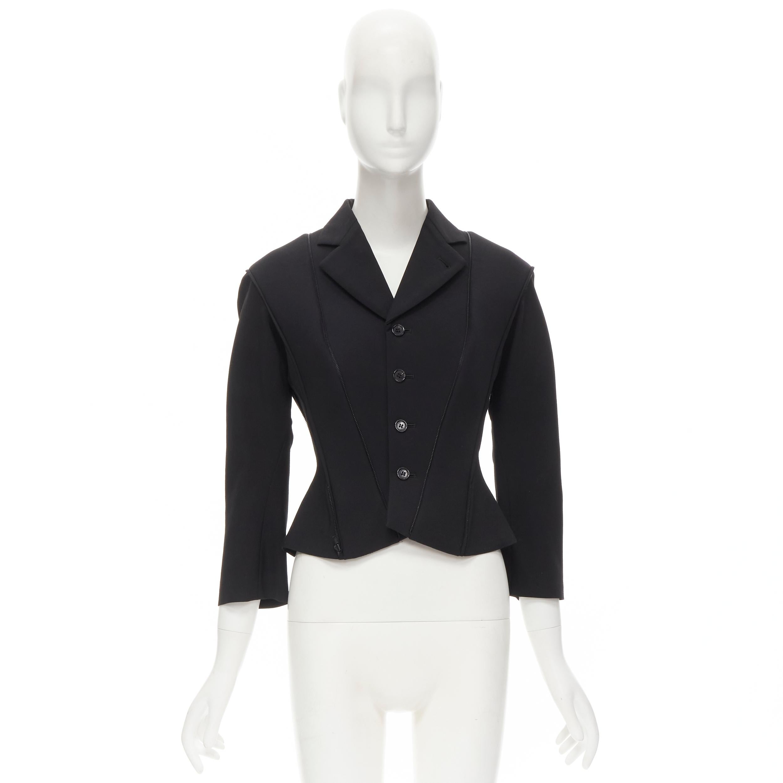 JUNYA WATANABE Veste blazer transformable en néoprène noir (défilé 1999), taille S en vente 6