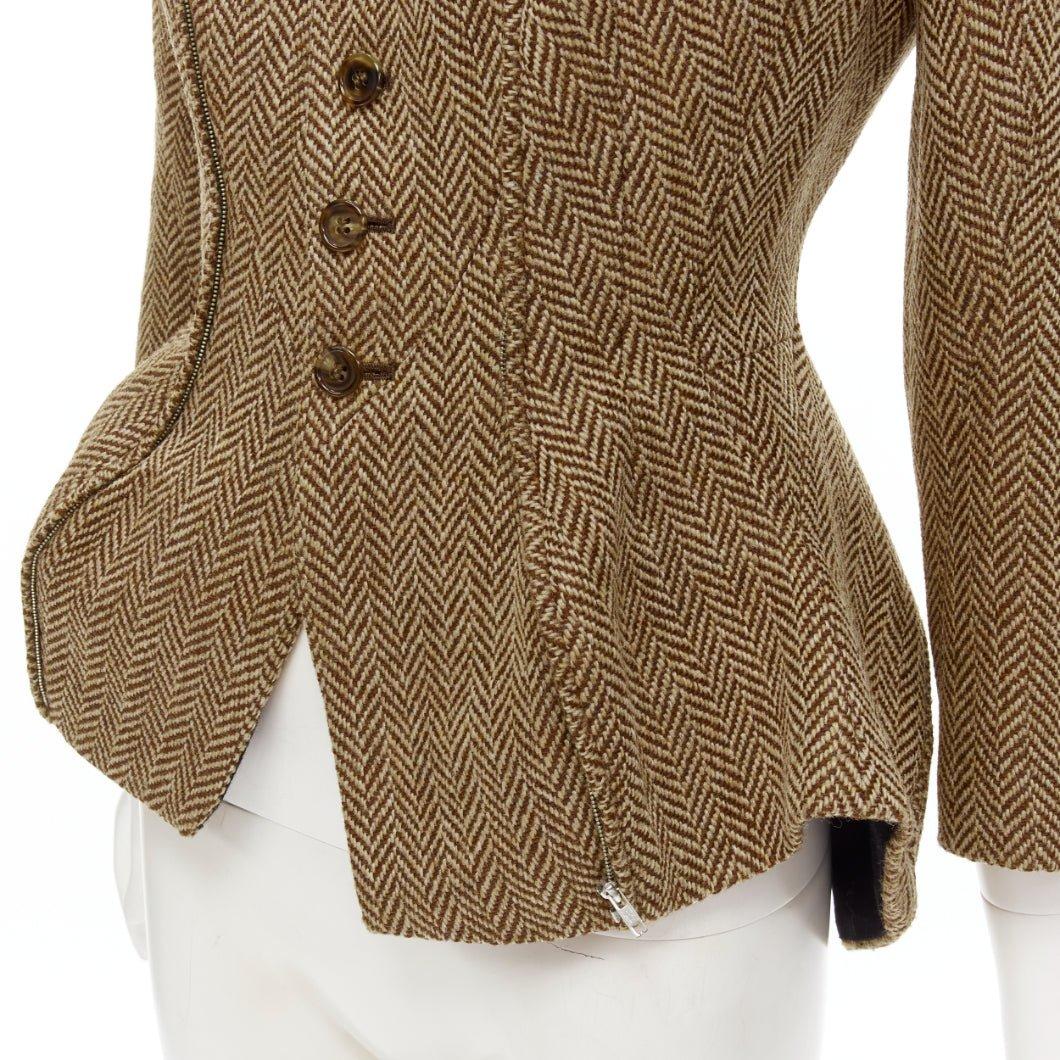 rare JUNYA WATANABE 1999 Runway Vintage tweed transformable jacket skirt set S 6
