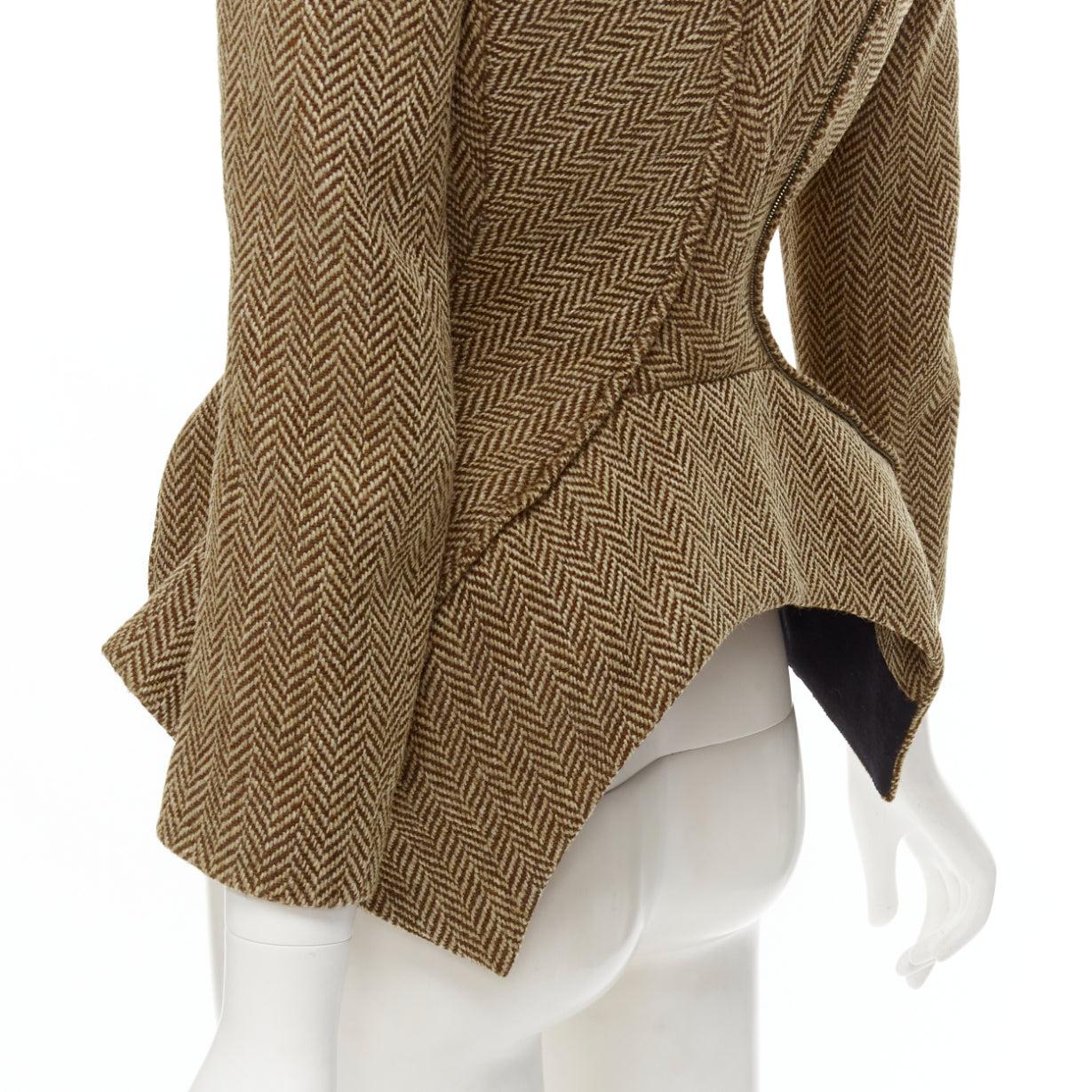rare JUNYA WATANABE 1999 Runway Vintage tweed transformable jacket skirt set S For Sale 9