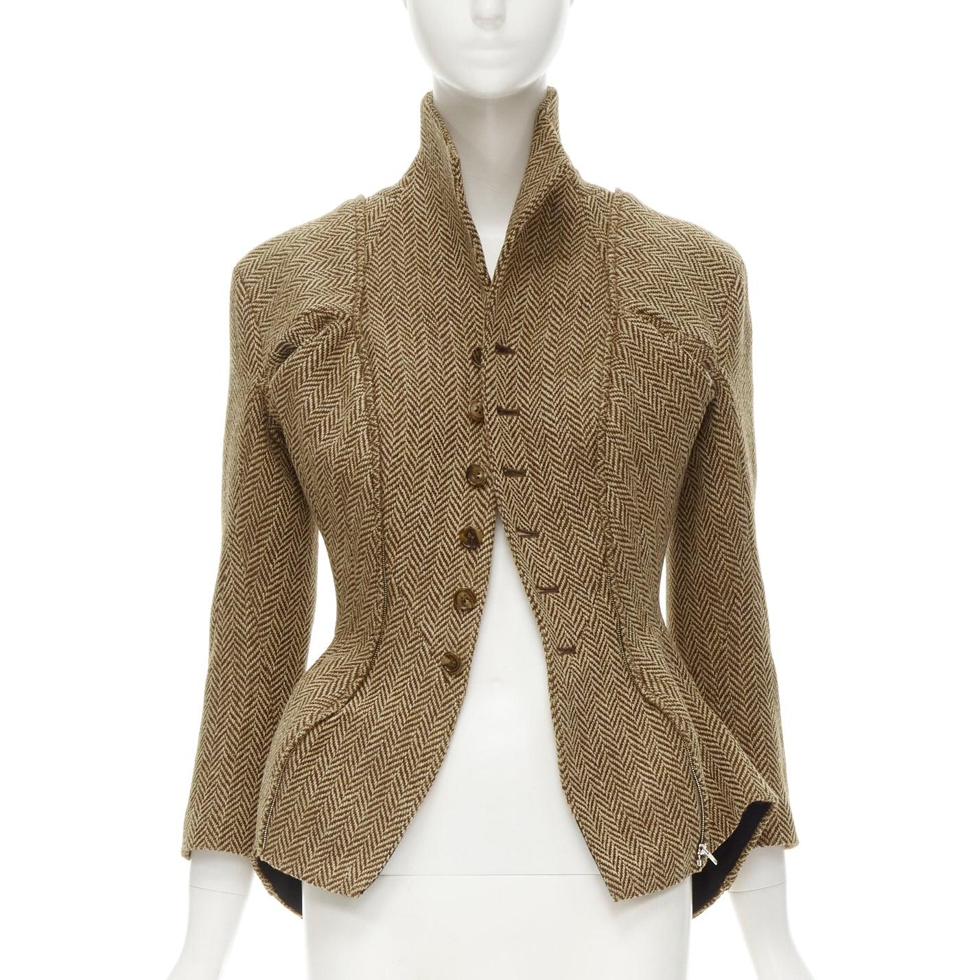 rare JUNYA WATANABE 1999 Runway Vintage tweed transformable jacket skirt set S In Excellent Condition In Hong Kong, NT