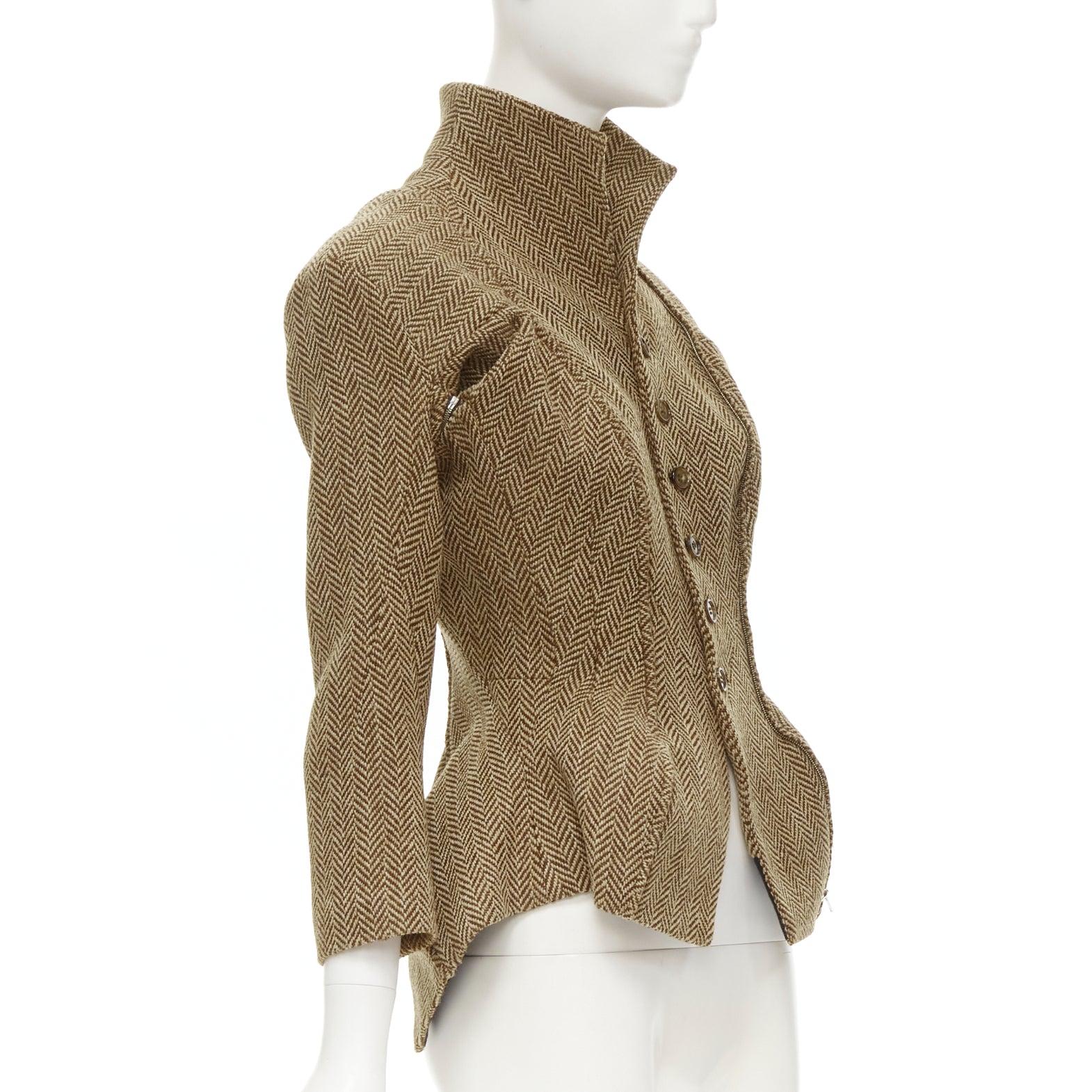Women's rare JUNYA WATANABE 1999 Runway Vintage tweed transformable jacket skirt set S