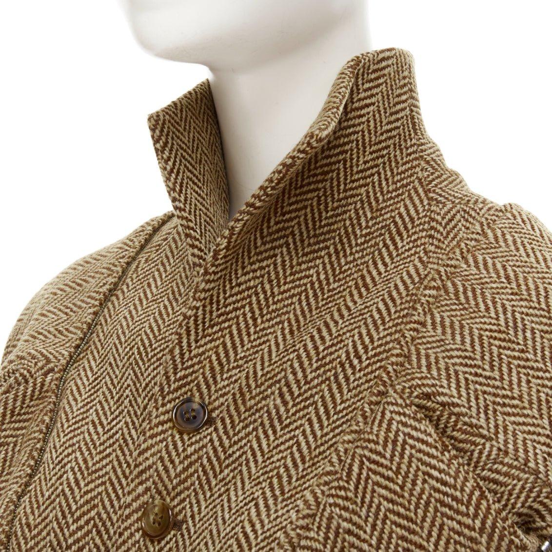 rare JUNYA WATANABE 1999 Runway Vintage tweed transformable jacket skirt set S 3