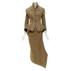 rare JUNYA WATANABE 1999 Runway Vintage tweed transformable jacket skirt set S