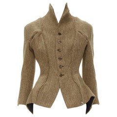 rare JUNYA WATANABE 1999 Runway Vintage tweed transformable jacket skirt set S