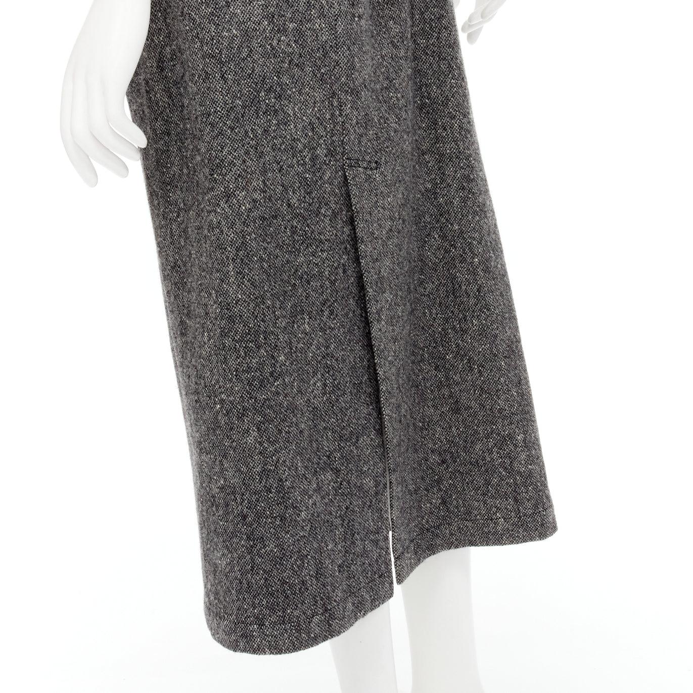 rare JUNYA WATANABE 1999 Vintage grey tweed convertible blazer dress look S For Sale 10