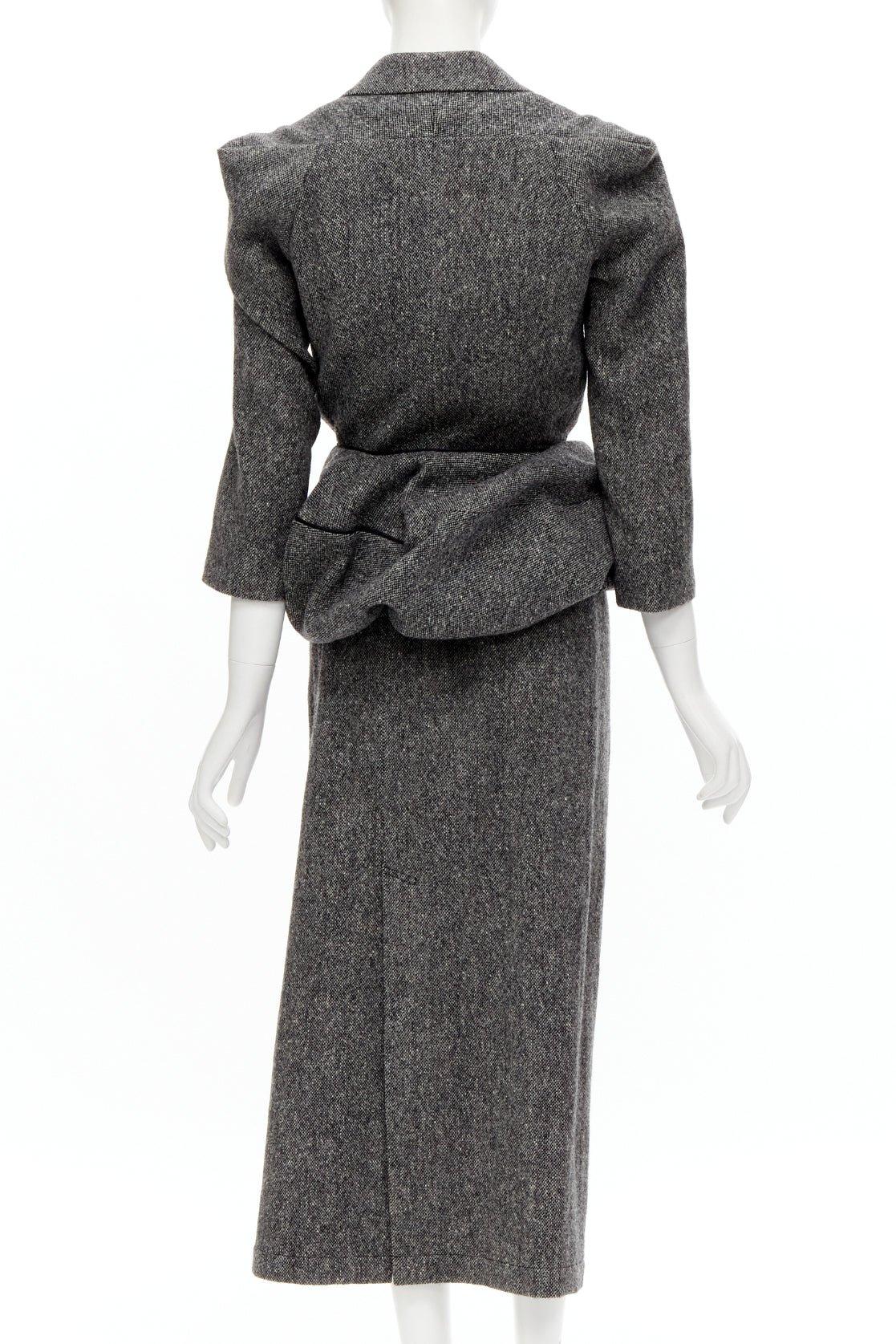 De las mujeres raro JUNYA WATANABE 1999 Vintage gris tweed convertible blazer vestido look S en venta