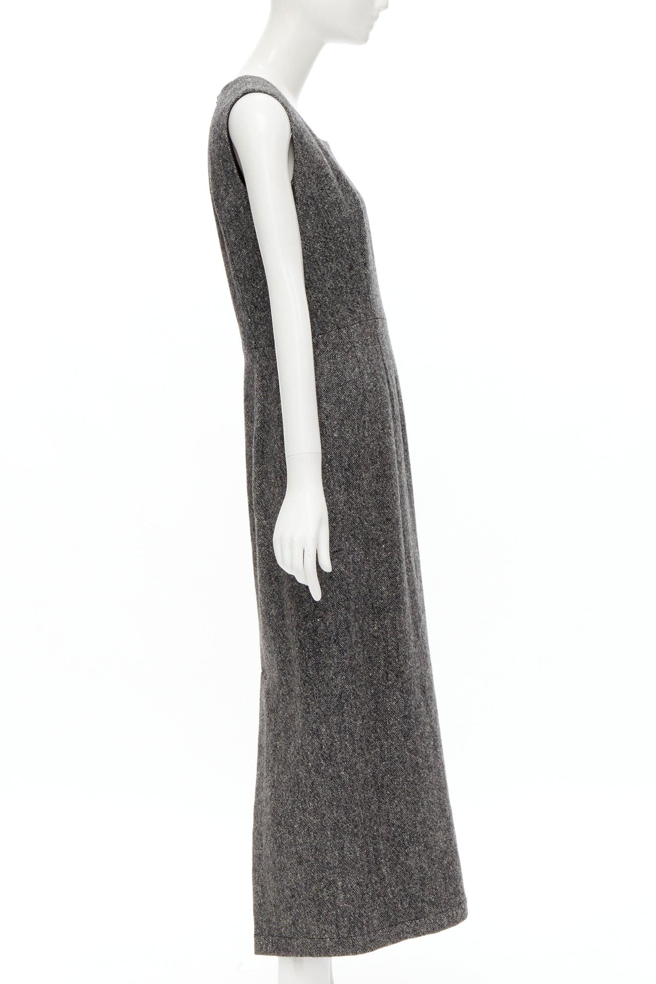 rare JUNYA WATANABE 1999 Vintage grey tweed convertible blazer dress look S For Sale 4