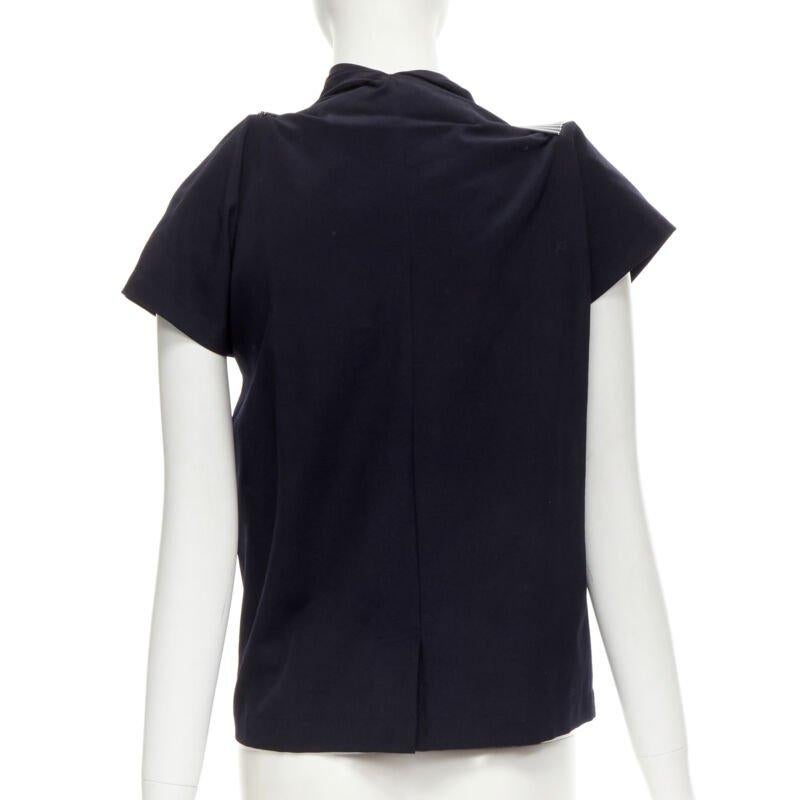 Women's rare JUNYA WATANABE Vintage 1998 Runway silver architectural metal collar top S For Sale
